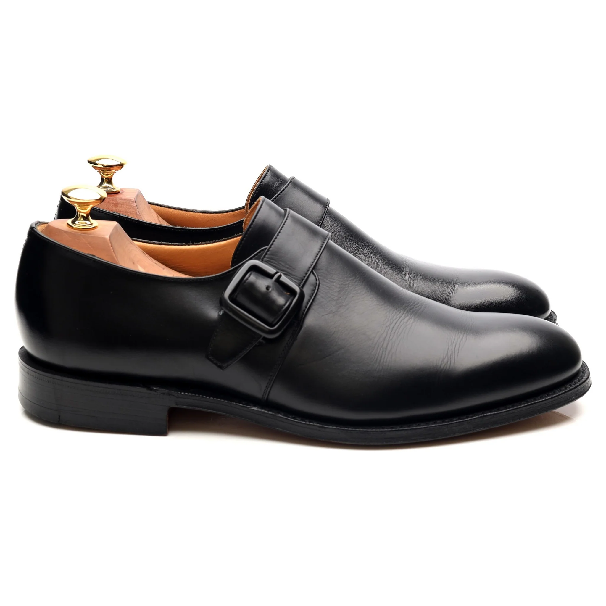 'Abington' Black Leather Monk Strap UK 9 G - Image 6