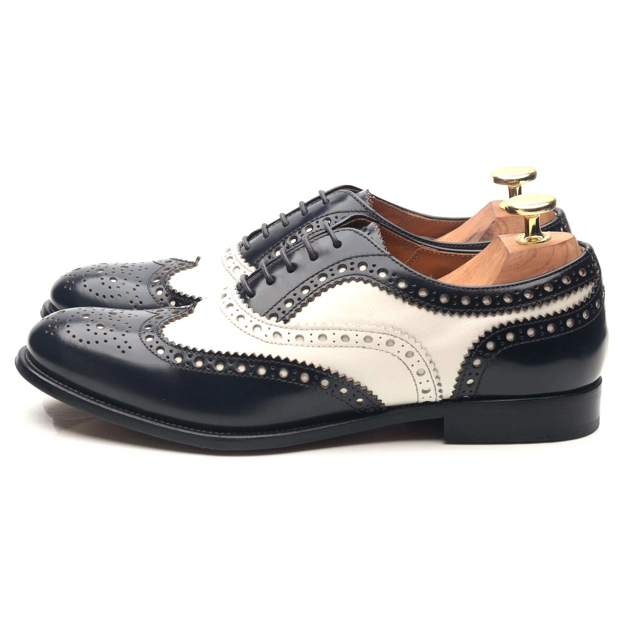 Women's 'Bess 2' Navy Blue White Leather Brogues UK 3.5 EU 36.5 - Image 2