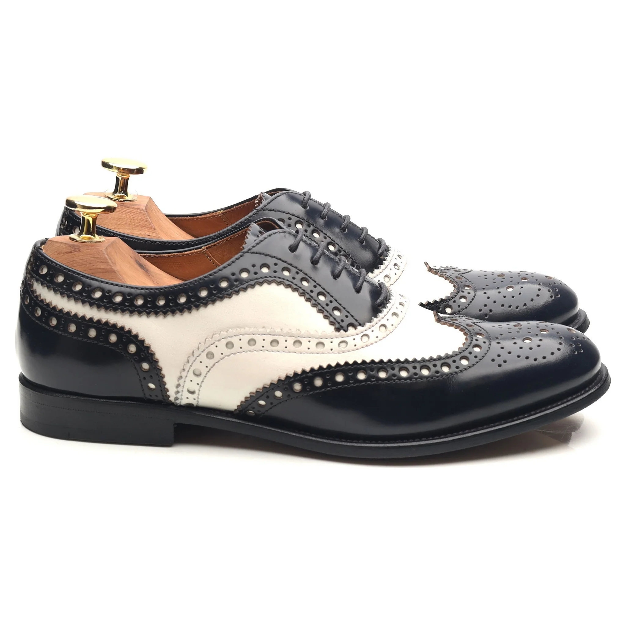 Women's 'Bess 2' Navy Blue White Leather Brogues UK 3.5 EU 36.5 - Image 6