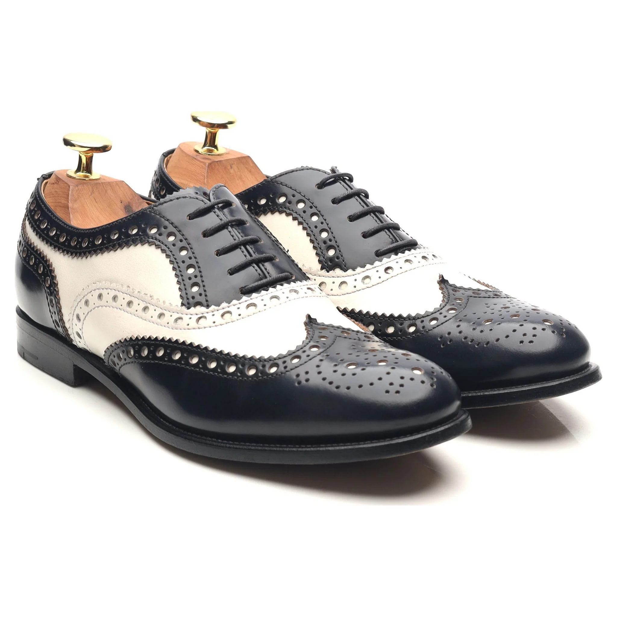Women's 'Bess 2' Navy Blue White Leather Brogues UK 3.5 EU 36.5 - Image 7