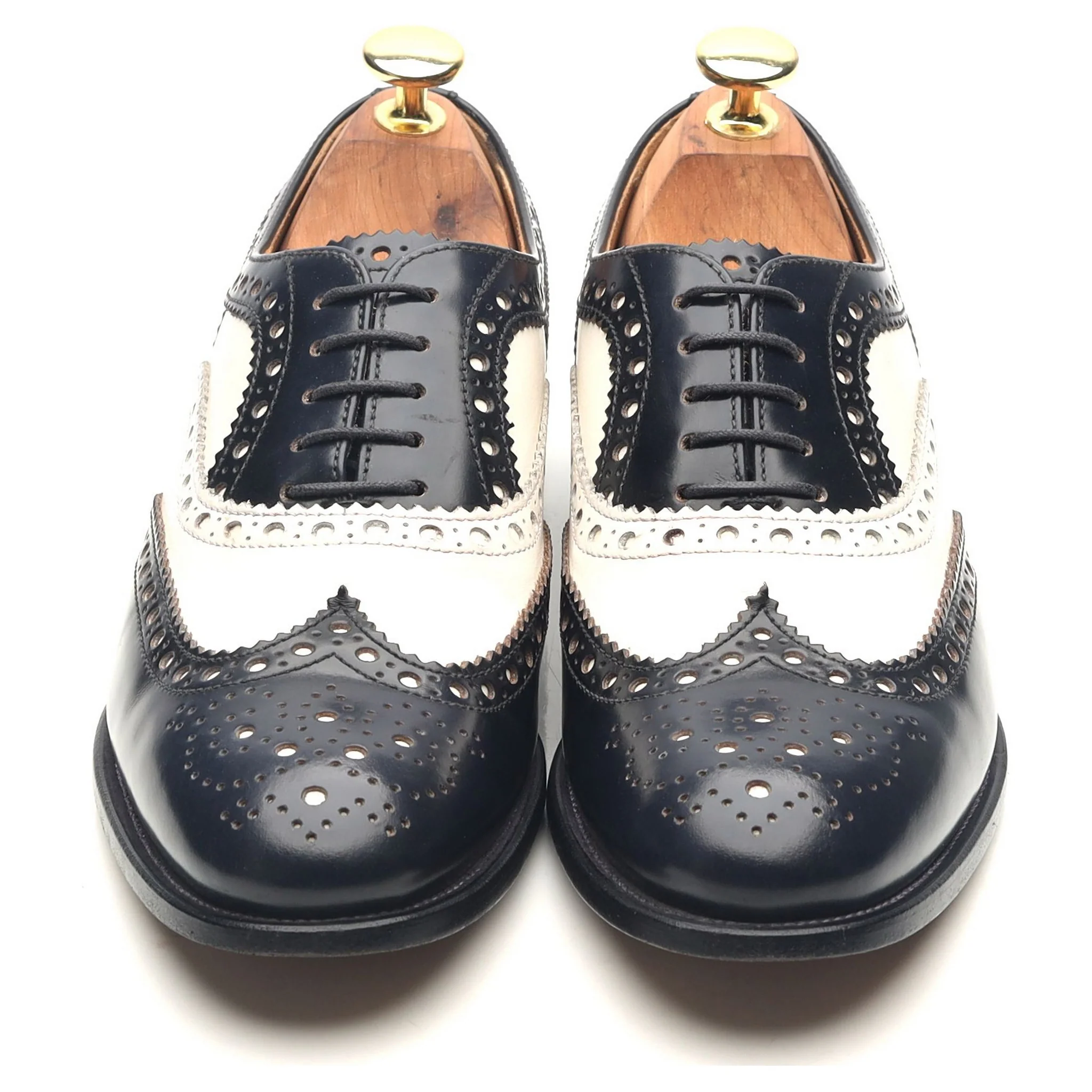 Women's 'Bess 2' Navy Blue White Leather Brogues UK 3.5 EU 36.5 - Image 9