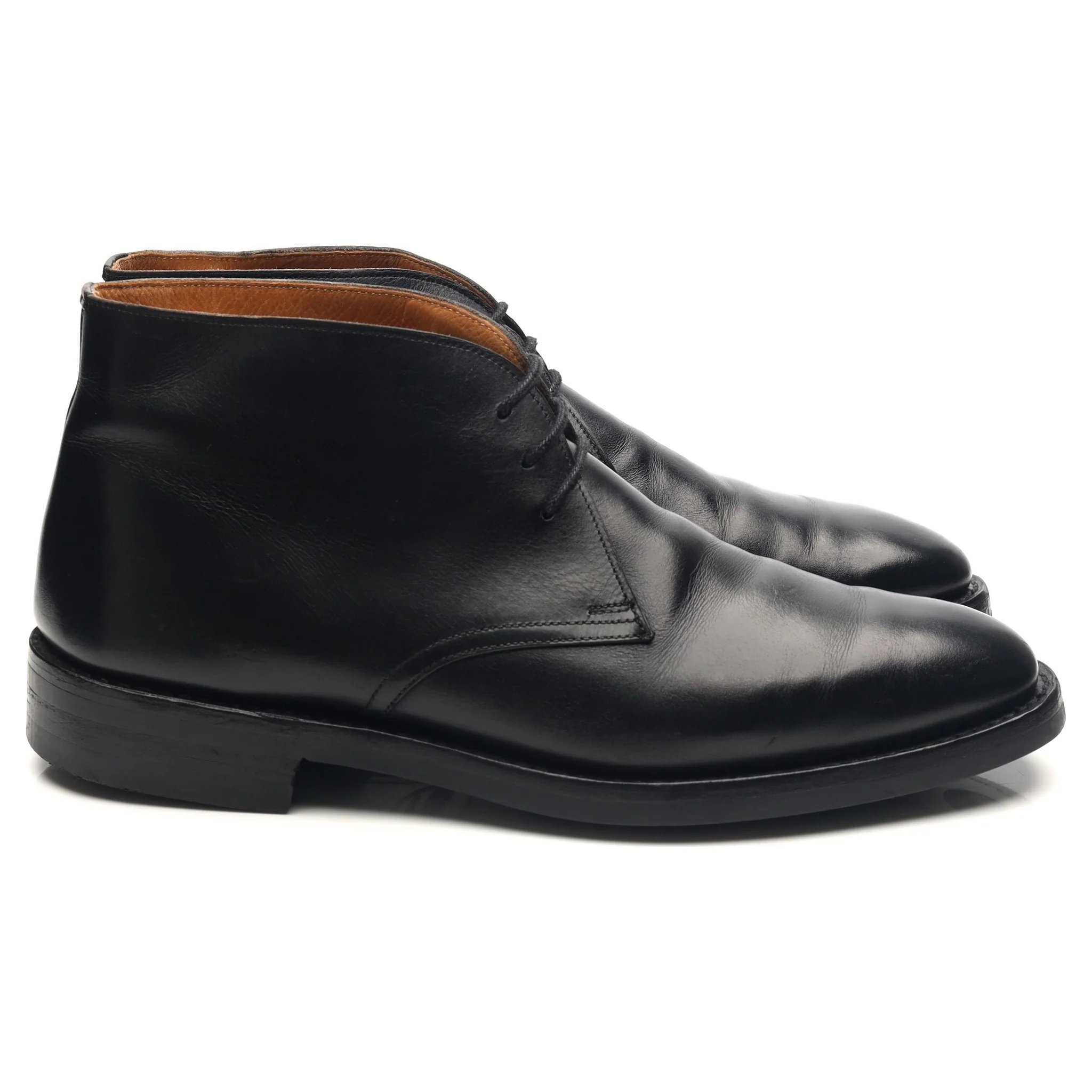 Black Leather Chukka Boots UK 8.5 F - Image 6