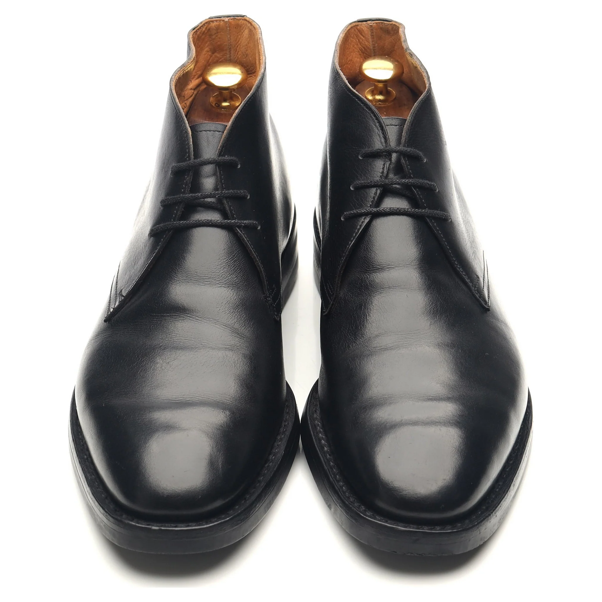 Black Leather Chukka Boots UK 8.5 F - Image 9