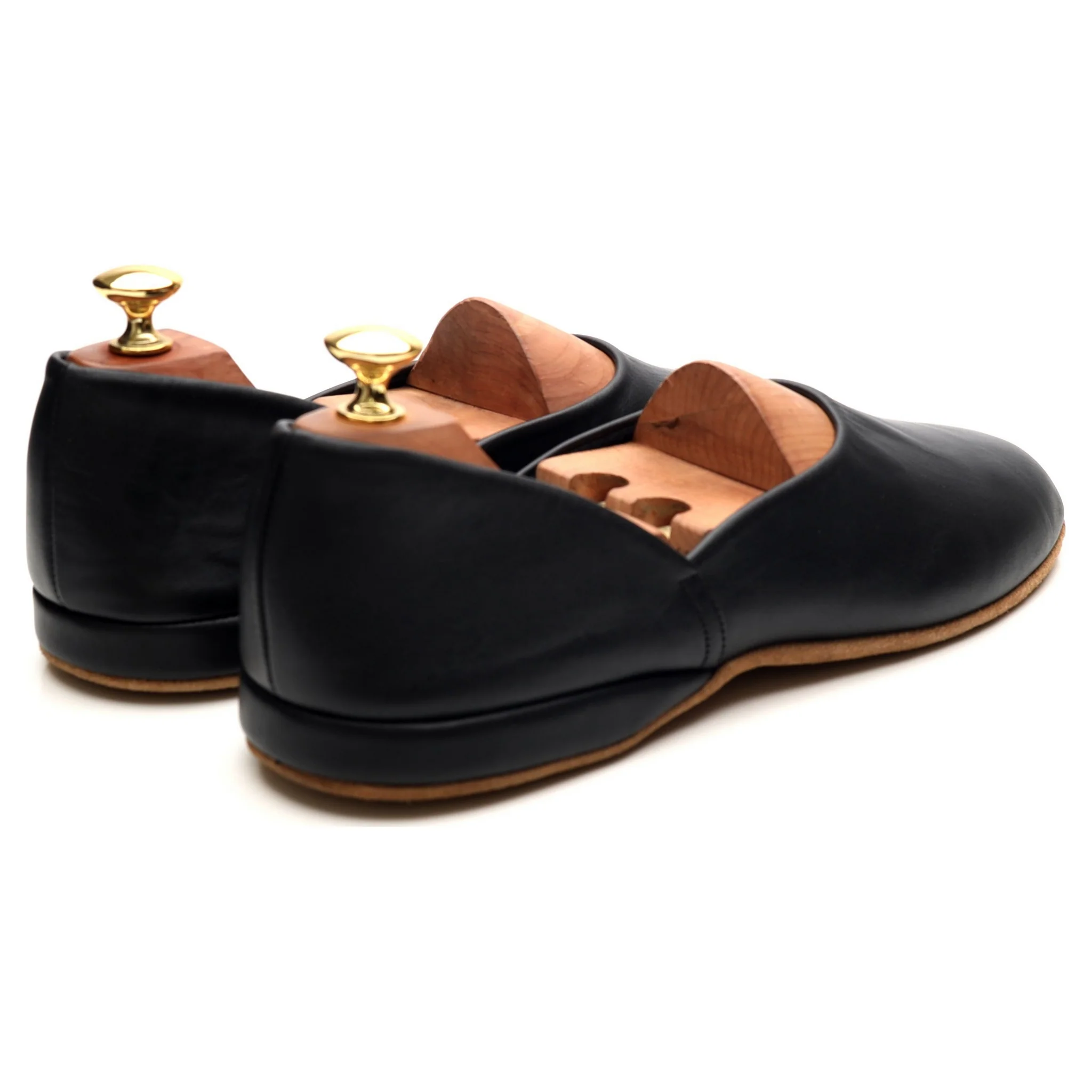 'Hermes 03' Black Leather Slippers UK 9 F - Image 5