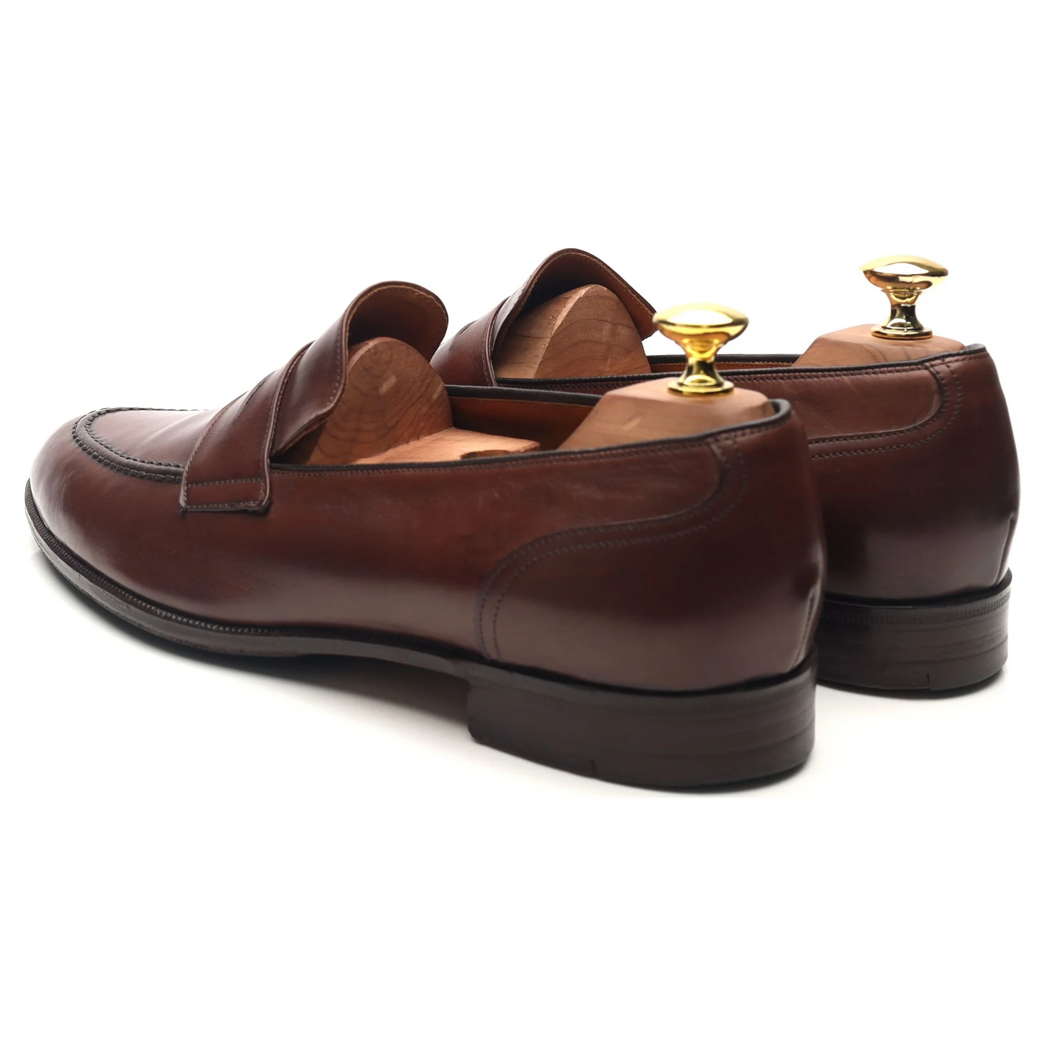 'Salisbury' Brown Leather Loafers UK 8.5 F - Image 3