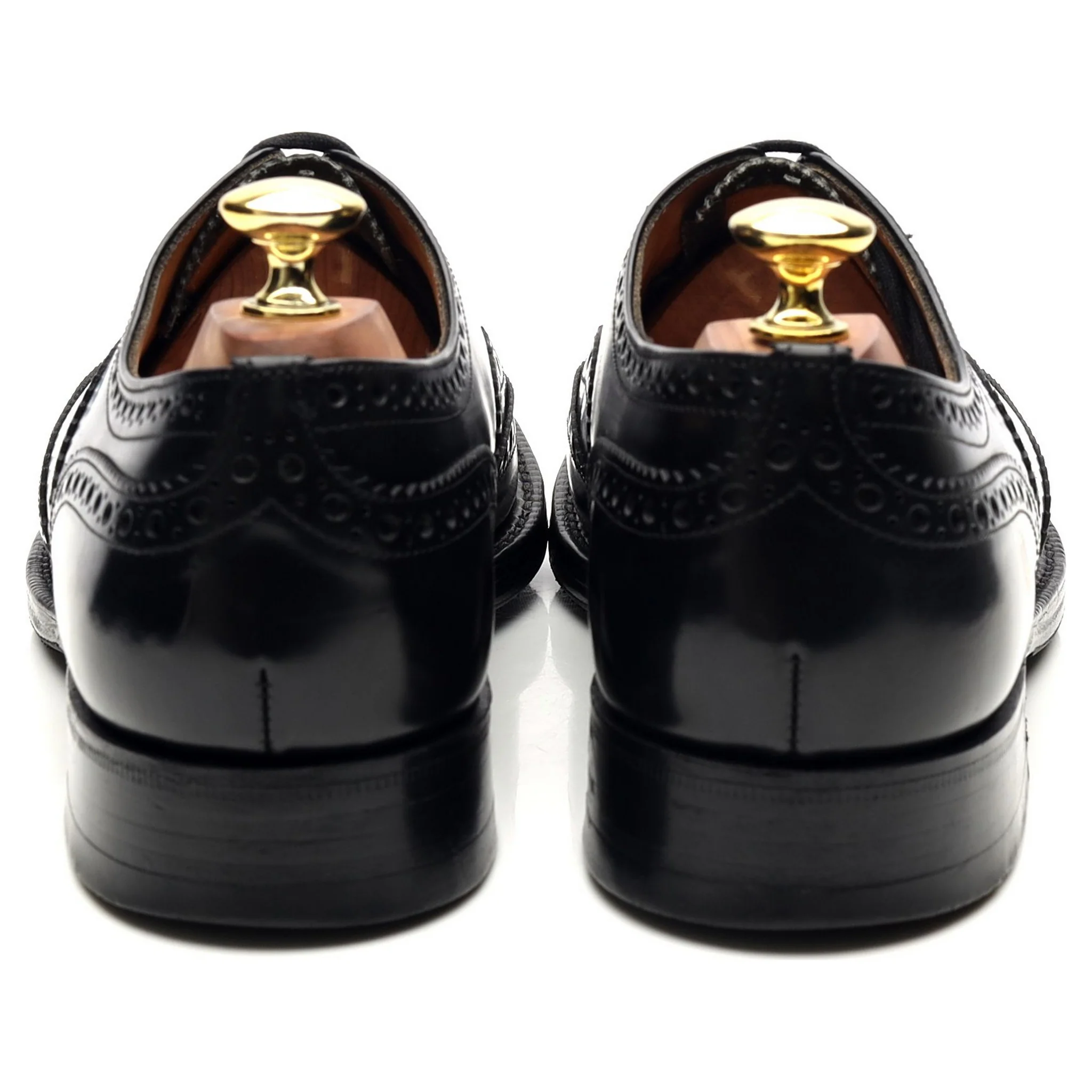 'Burwood' Black Leather Brogues UK 7 F - Image 4