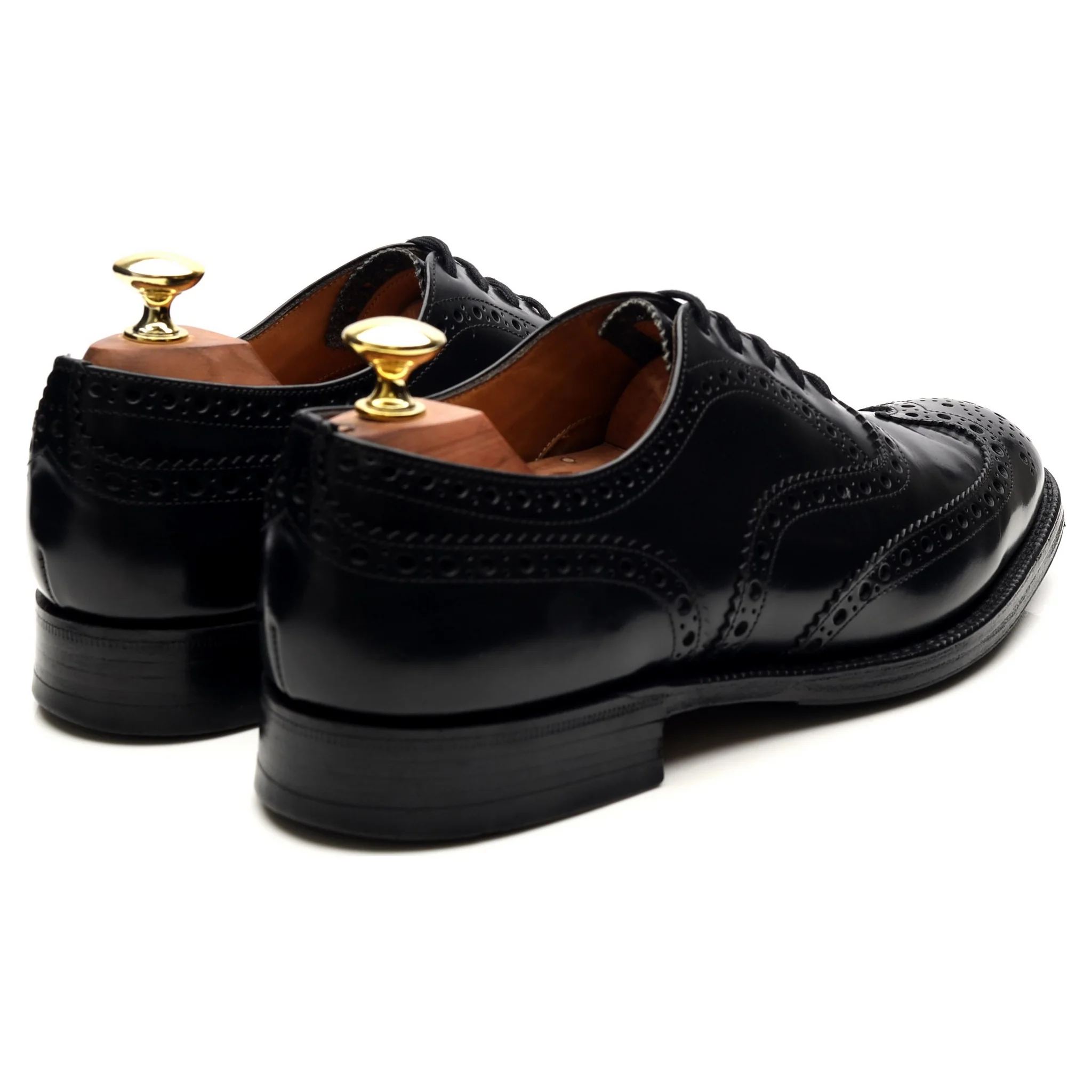 'Burwood' Black Leather Brogues UK 7 F - Image 5