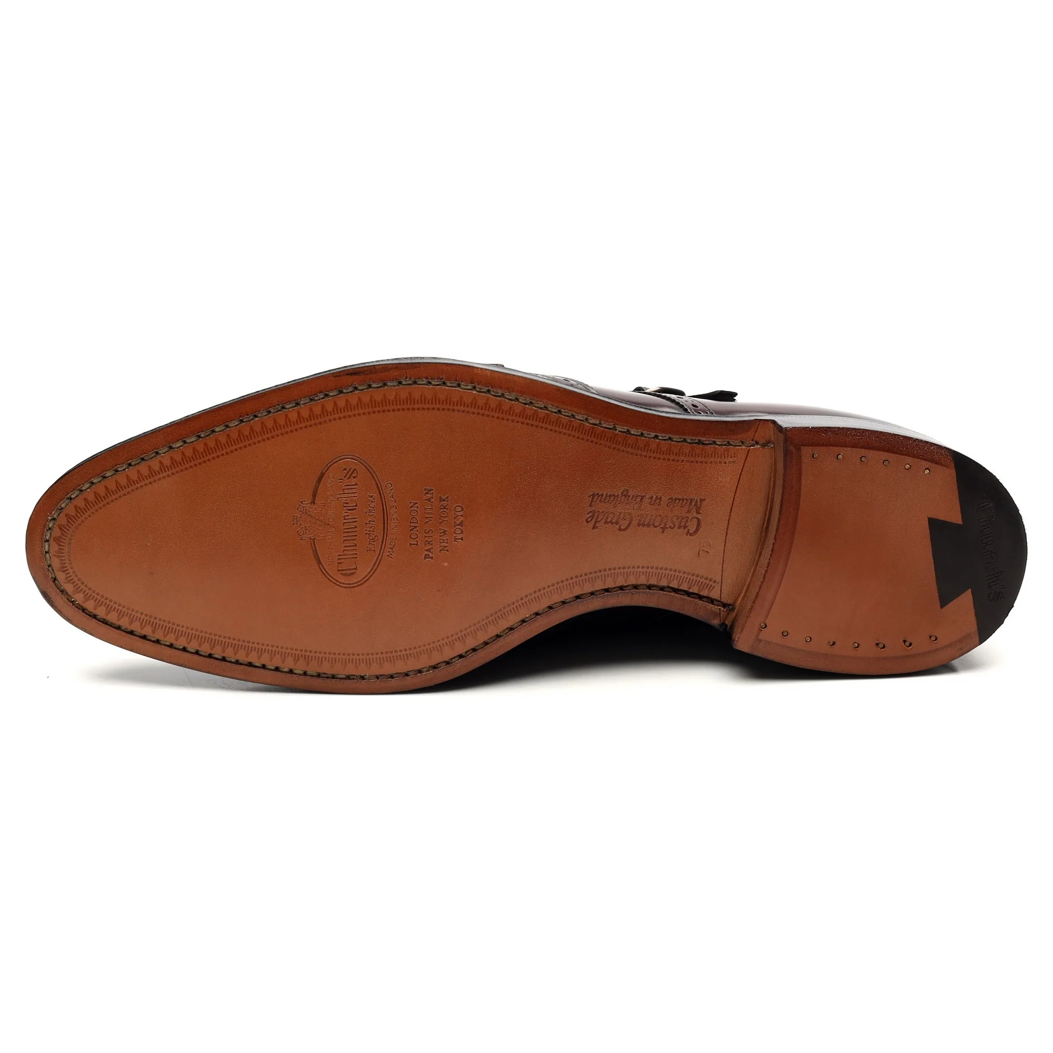 'Chicago' Burgundy Leather Double Monk Strap UK 7.5 F - Image 10