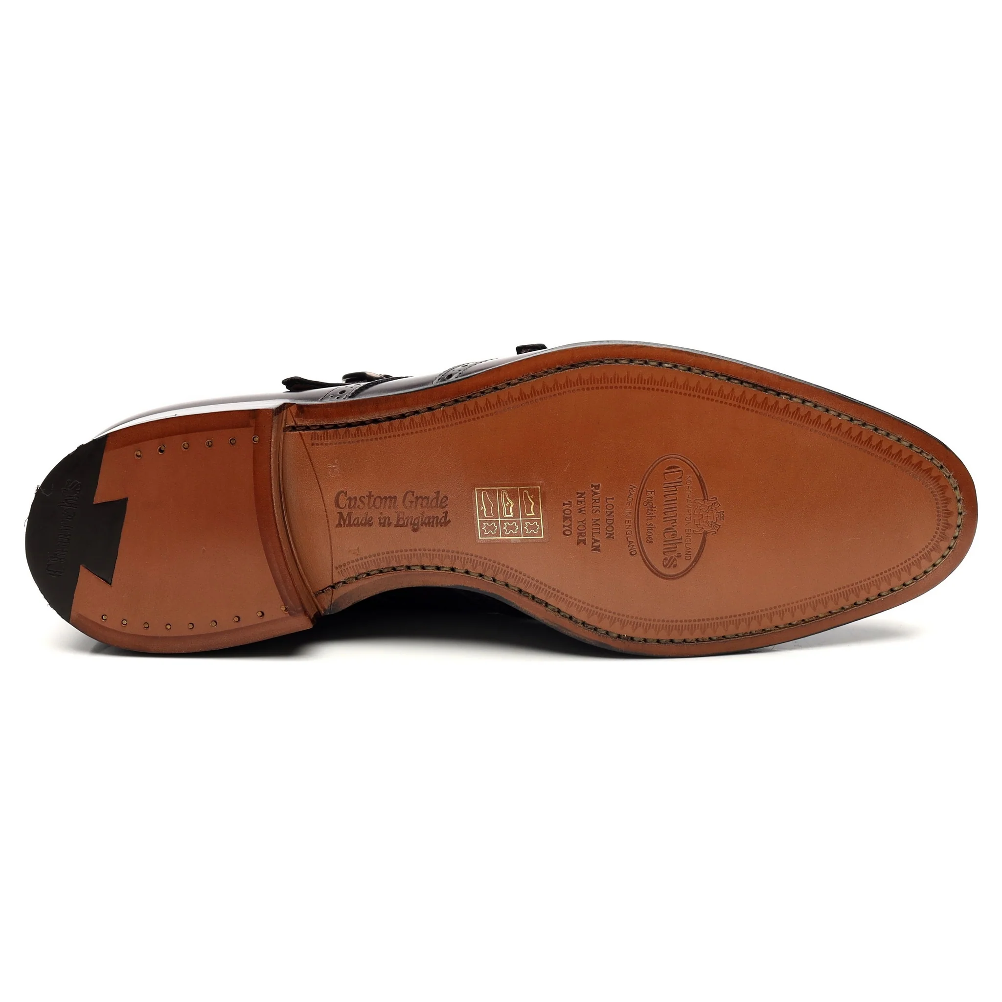 'Chicago' Burgundy Leather Double Monk Strap UK 7.5 F - Image 11