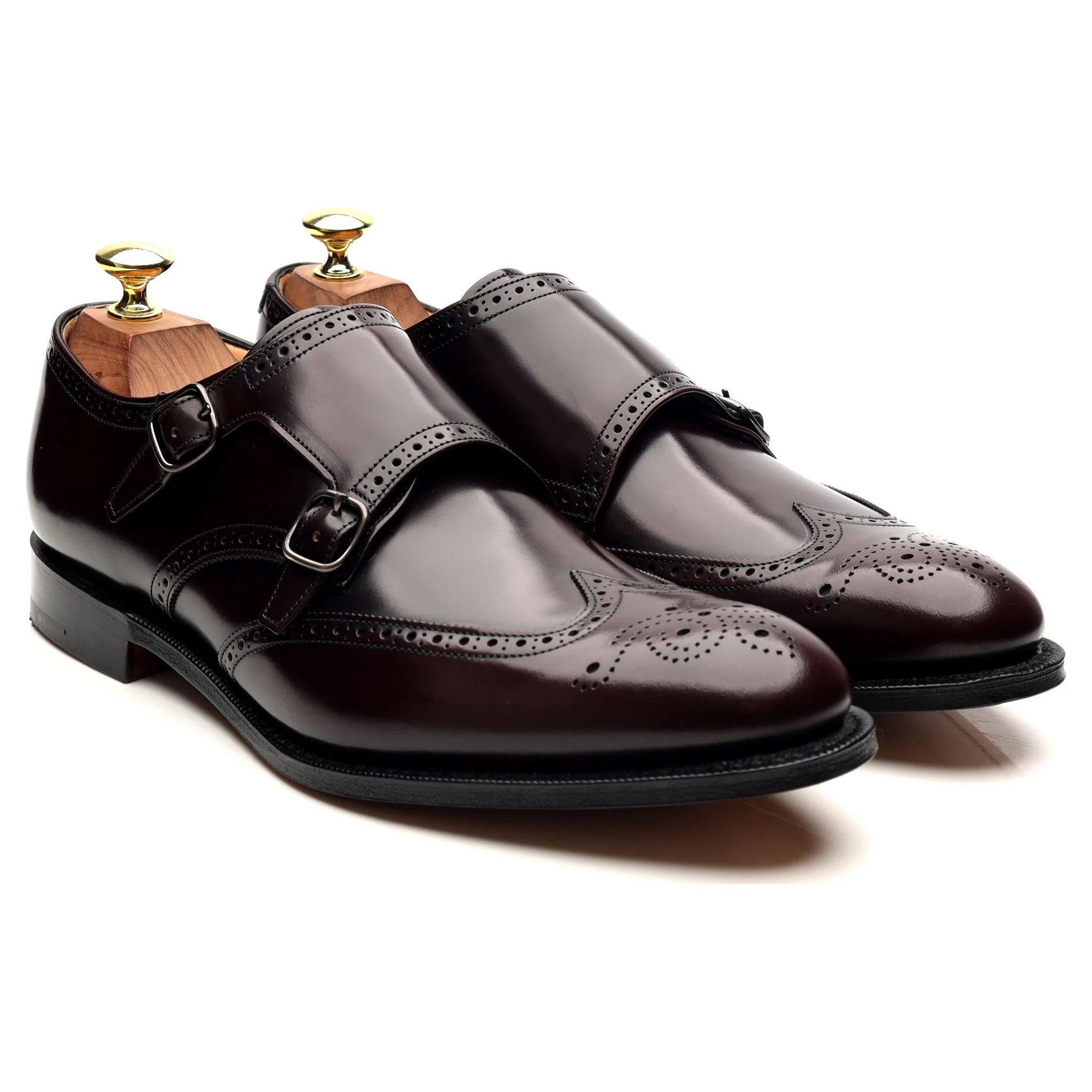 'Chicago' Burgundy Leather Double Monk Strap UK 7.5 F - Image 7
