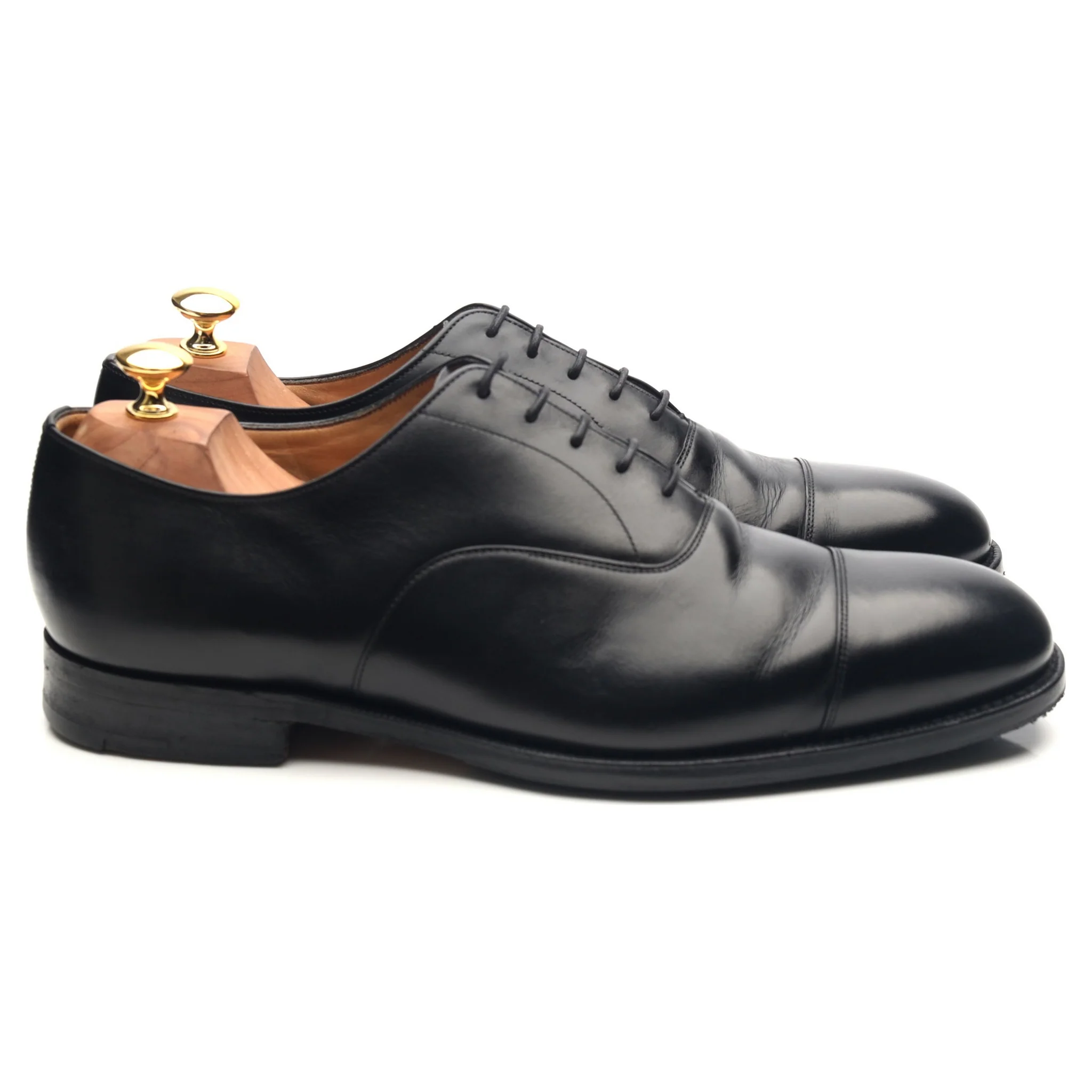 'Consul' Black Leather Oxford UK 10.5 H - Image 6