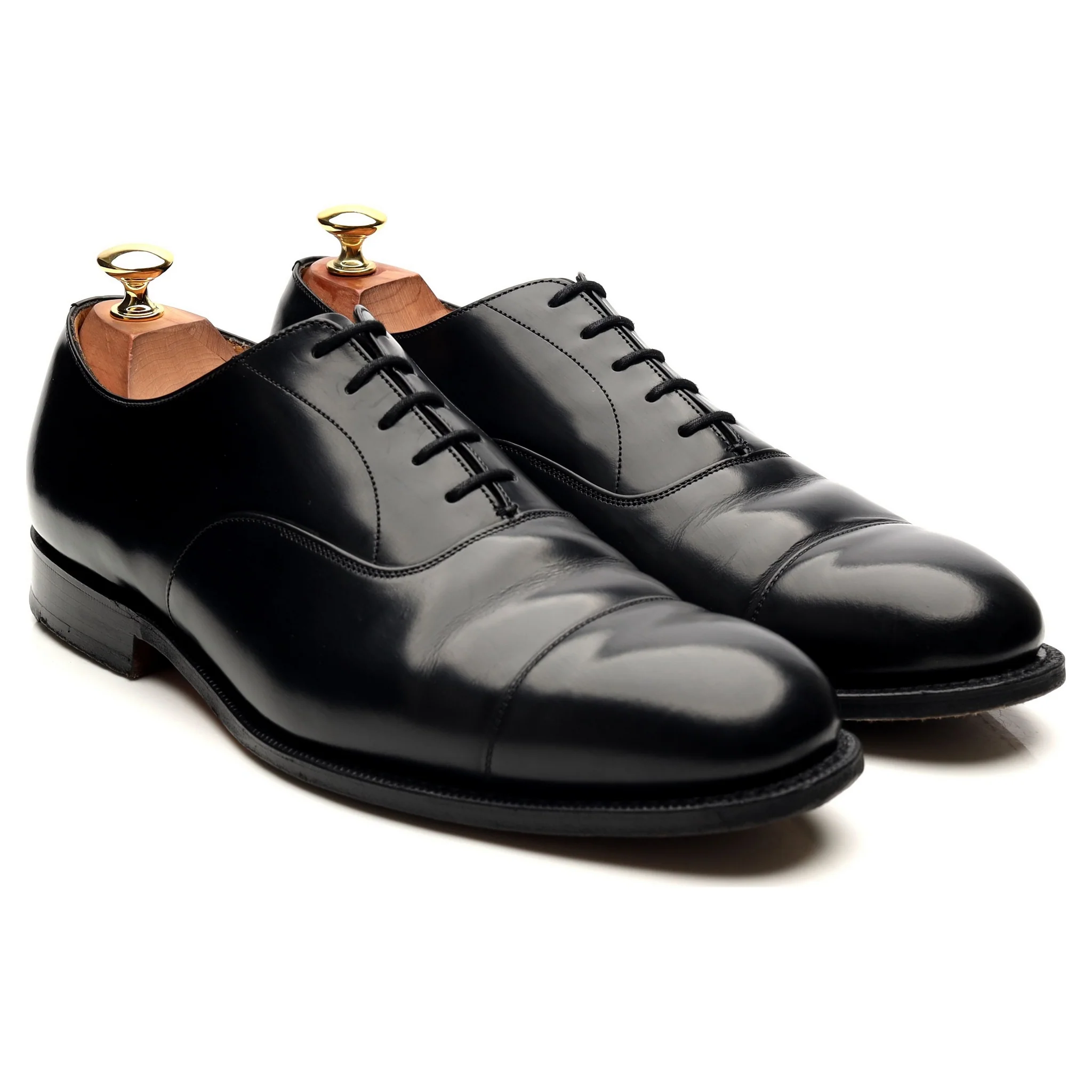 'Consul' Black Leather Oxford UK 9 G - Image 7
