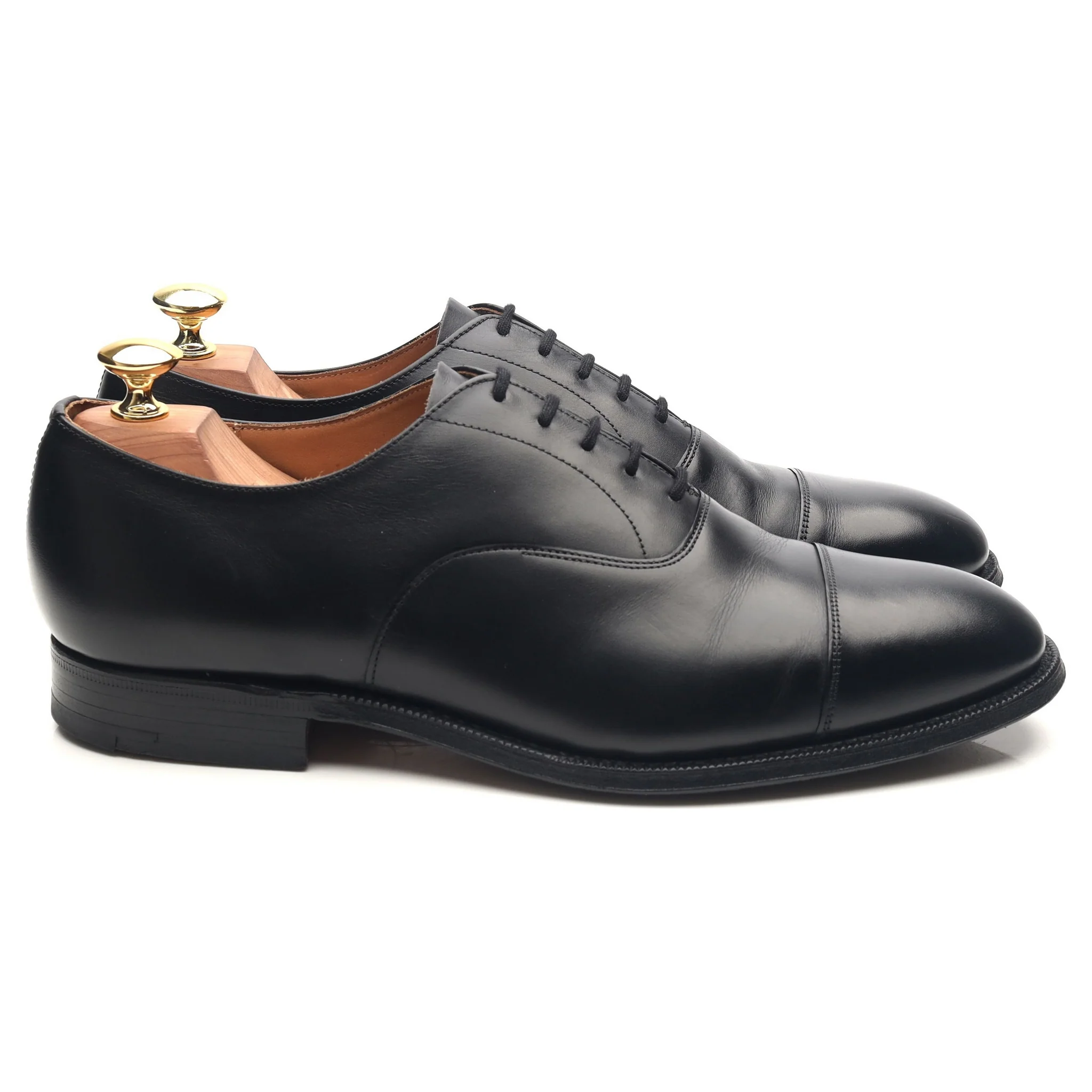 'Consul' Black Leather Oxford UK 8 G - Image 6