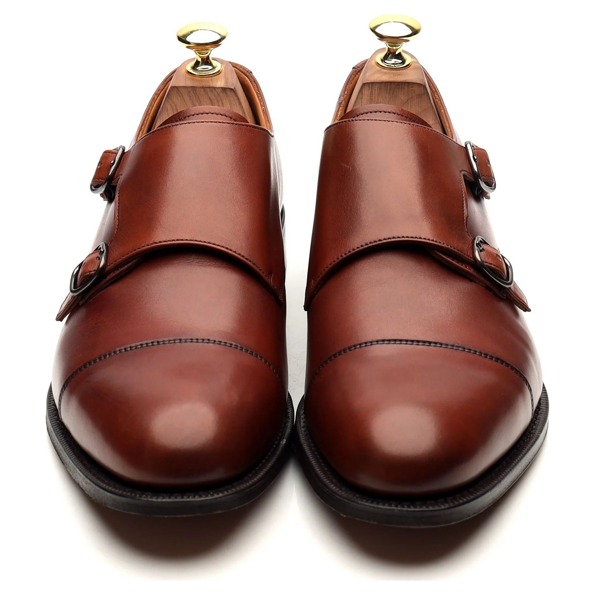 'Detroit' Tan Brown Leather Double Monk Strap UK 7 G - Image 9