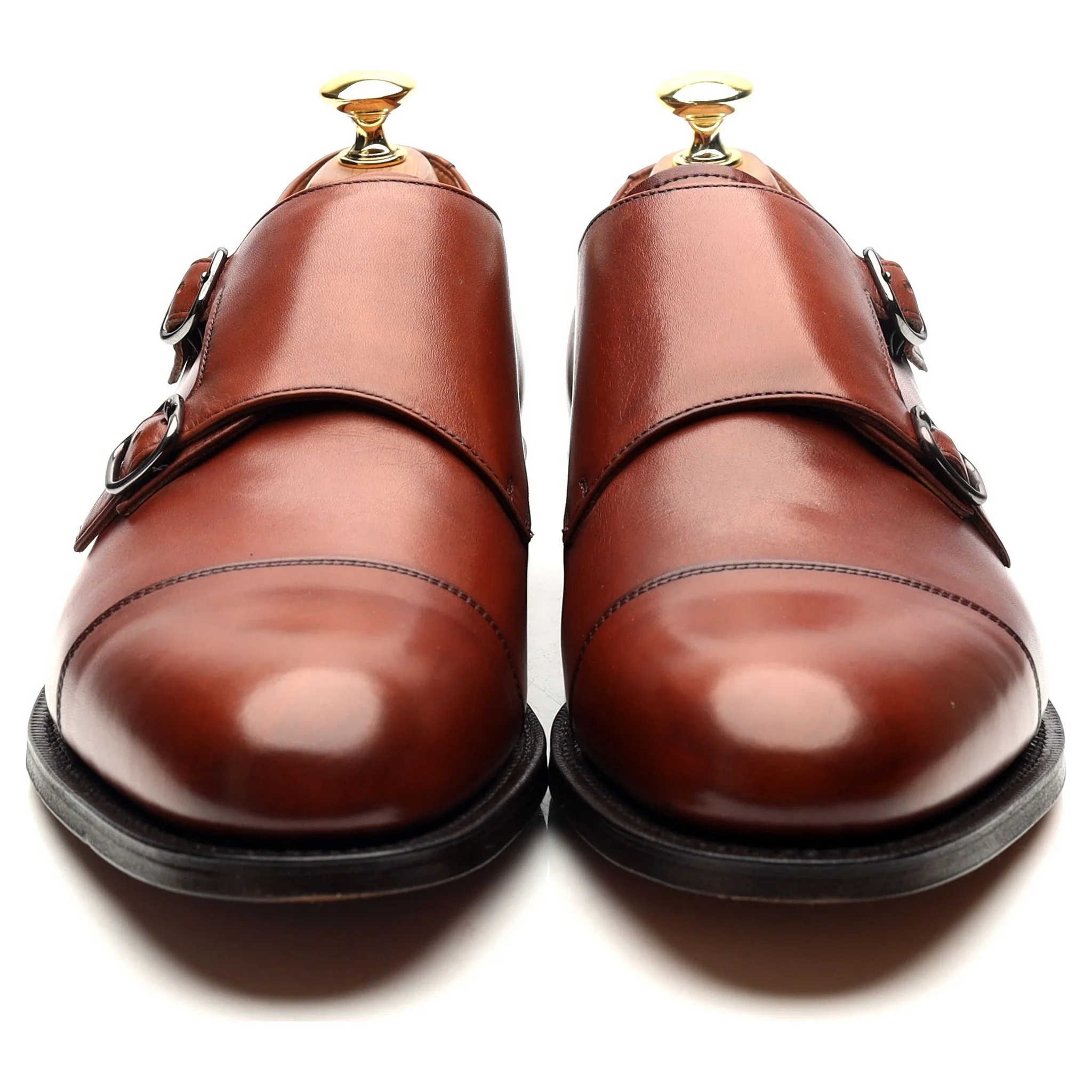 'Detroit' Tan Brown Leather Double Monk Strap UK 8 G - Image 8