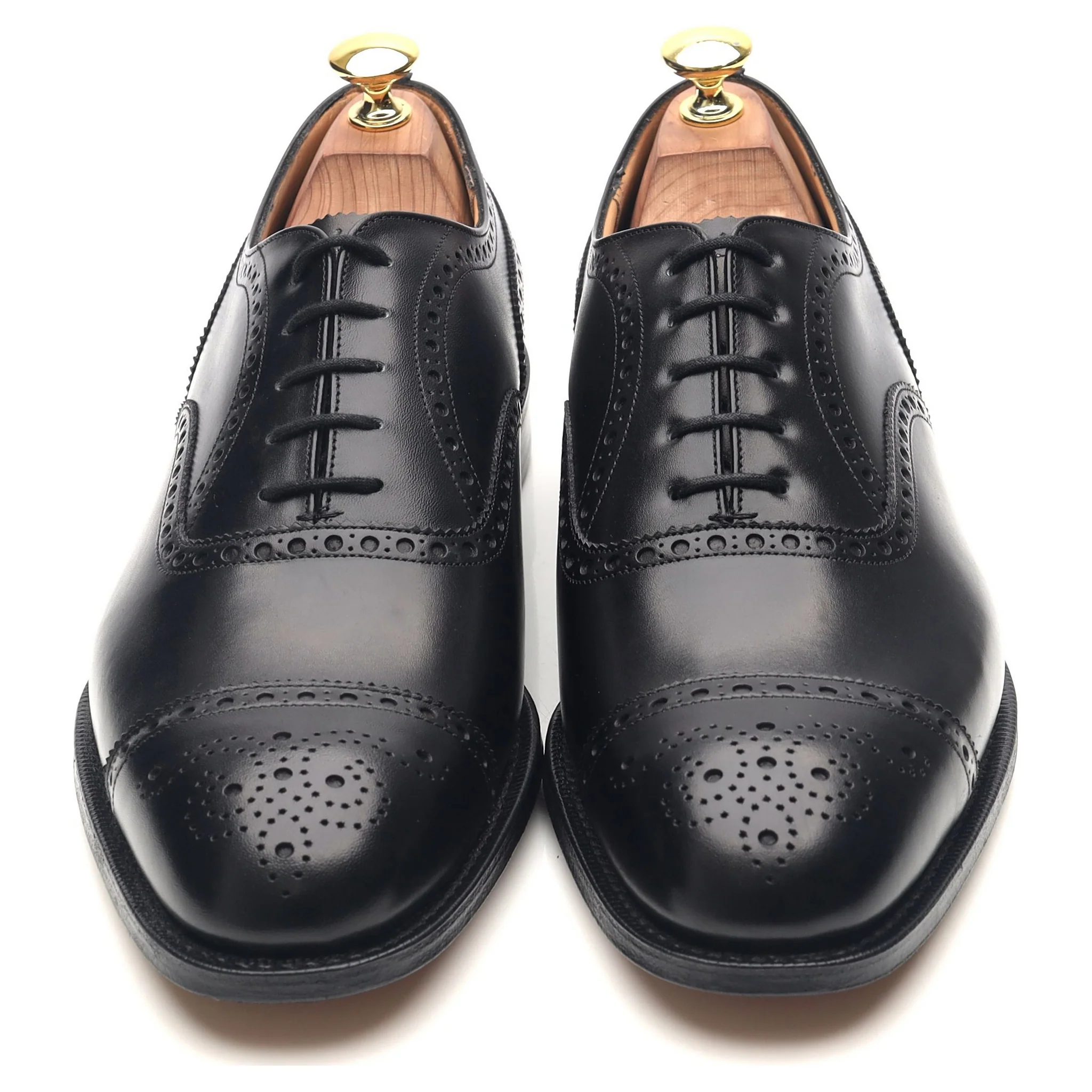 'Diplomat' Black Leather Oxford Semi Brogues UK 8 F - Image 9