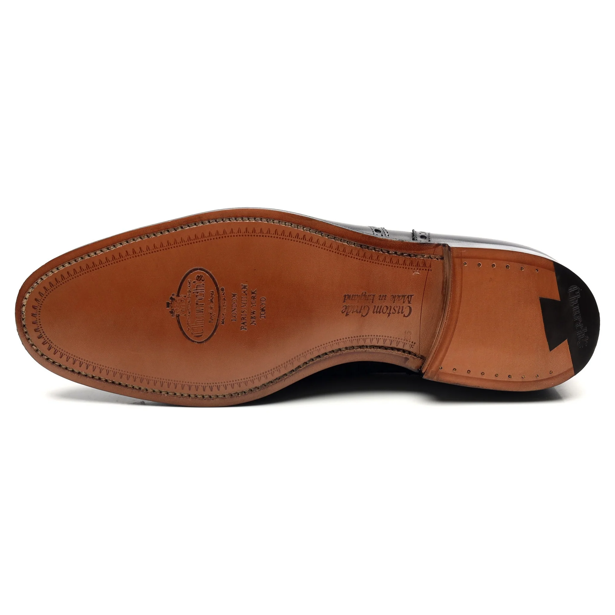 'Diplomat' Black Leather Oxford Semi Brogues UK 8.5 F - Image 10