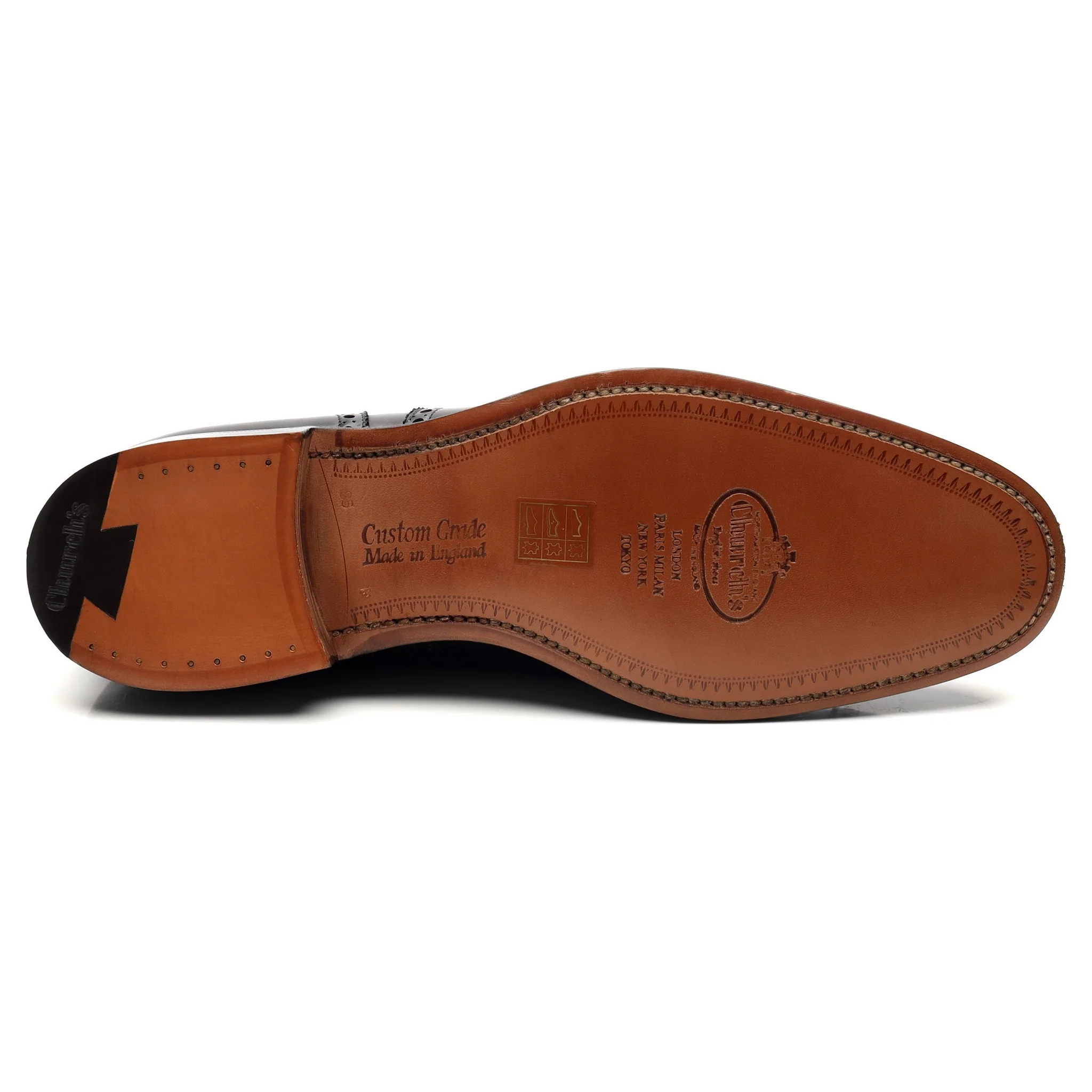 'Diplomat' Black Leather Oxford Semi Brogues UK 8.5 F - Image 11