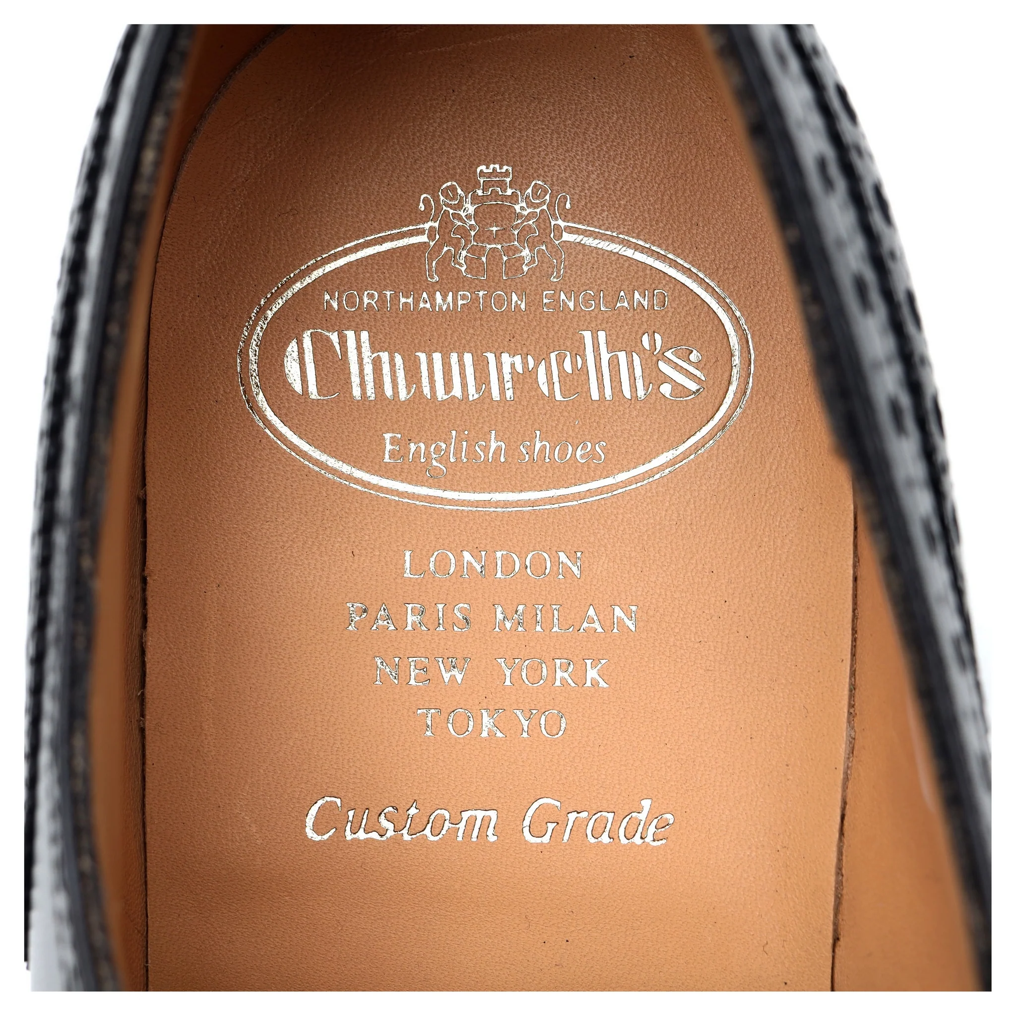 'Diplomat' Black Leather Oxford Semi Brogues UK 8.5 F - Image 12