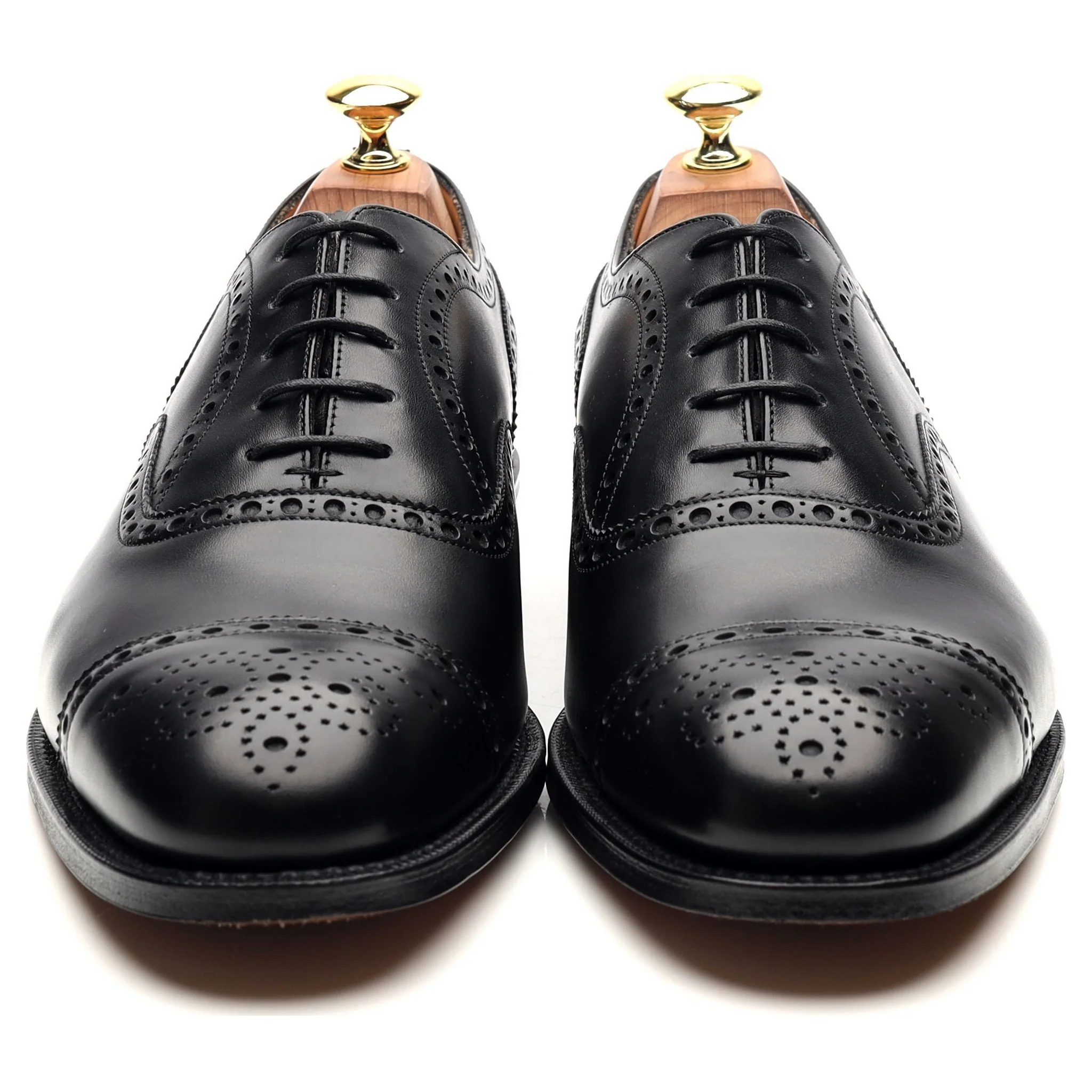 'Diplomat' Black Leather Oxford Semi Brogues UK 8.5 F - Image 8