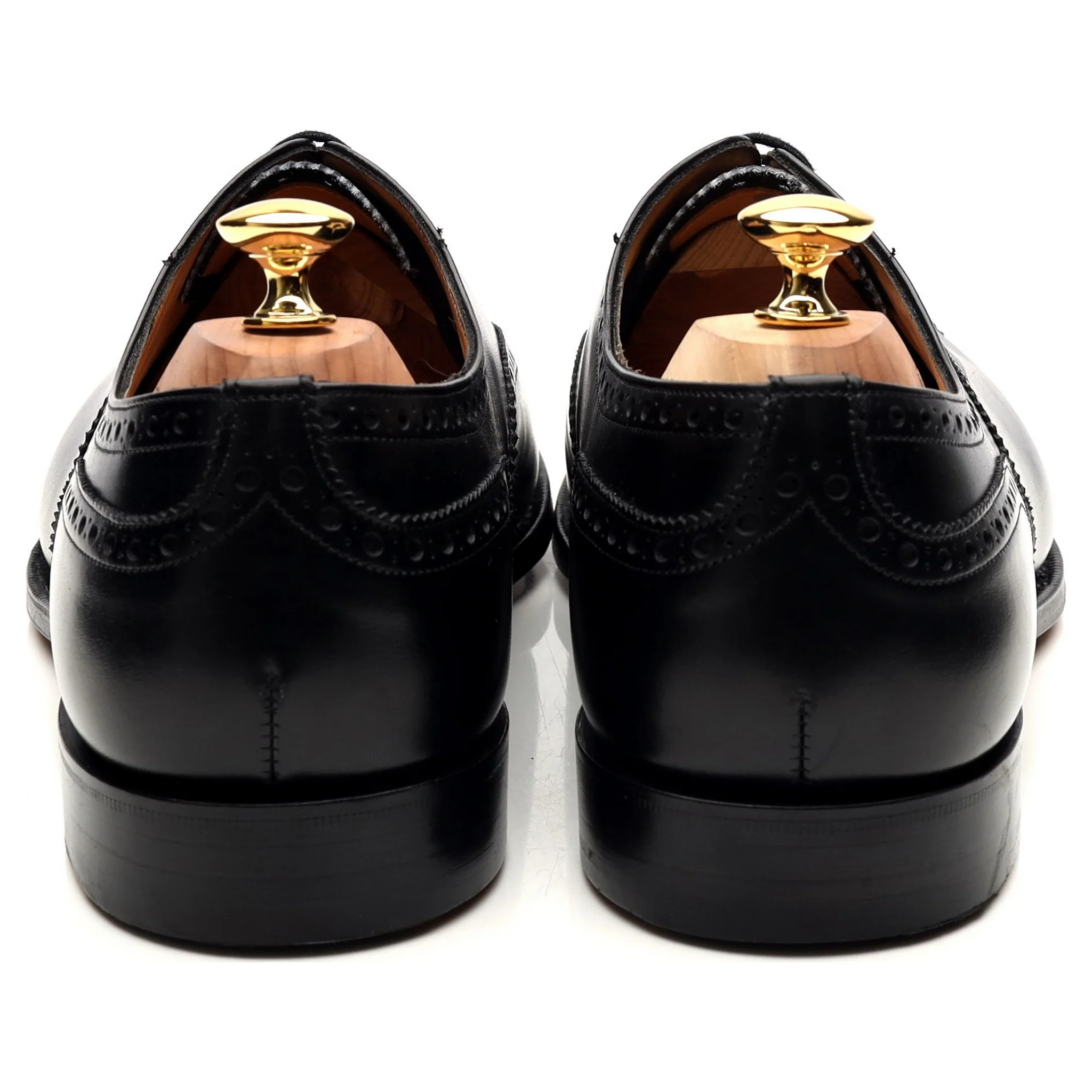 'Diplomat' Black Leather Oxford Semi Brogues UK 11 G - Image 4