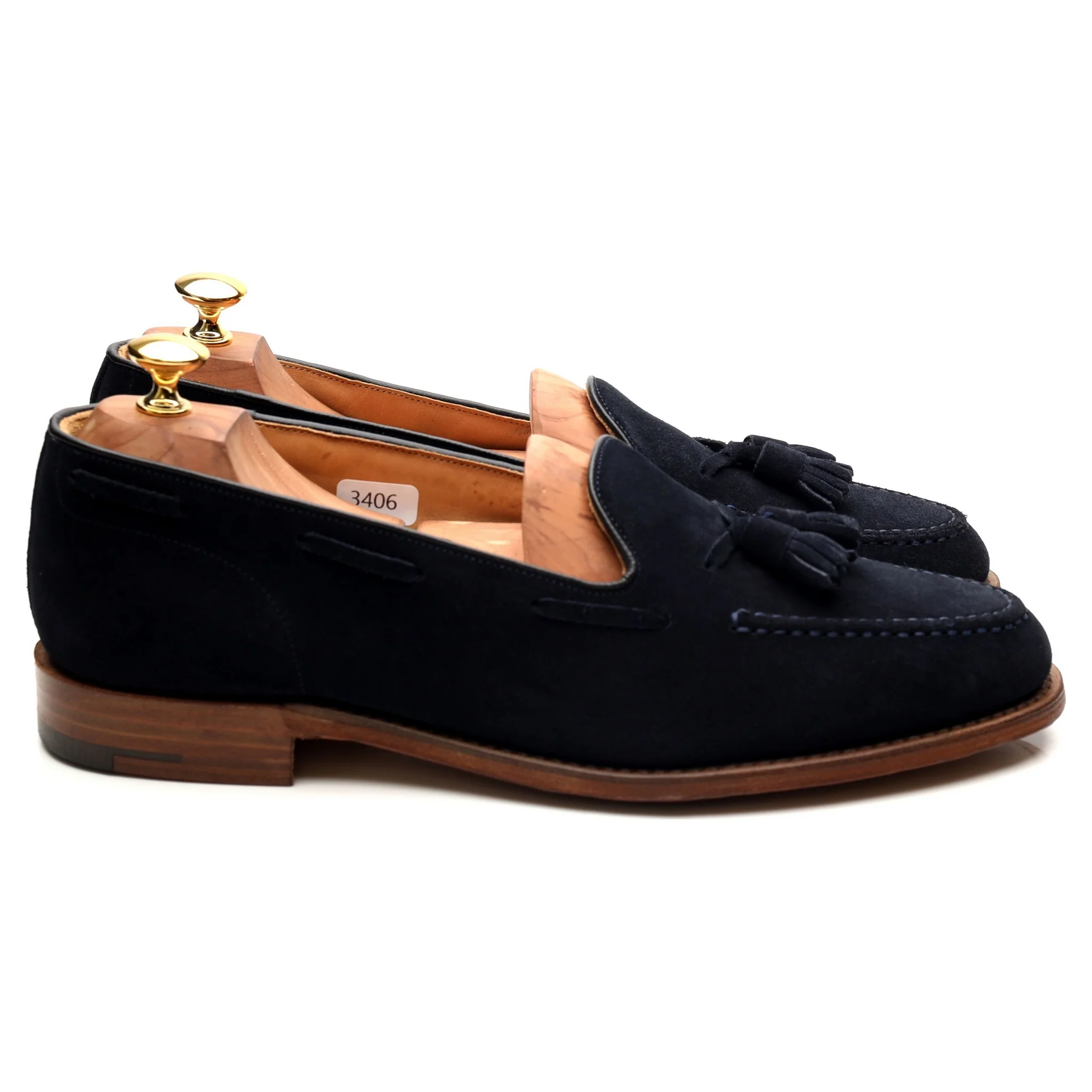 'Fosbury' Navy Blue Suede Tassel Loafers UK 10 F - Image 6