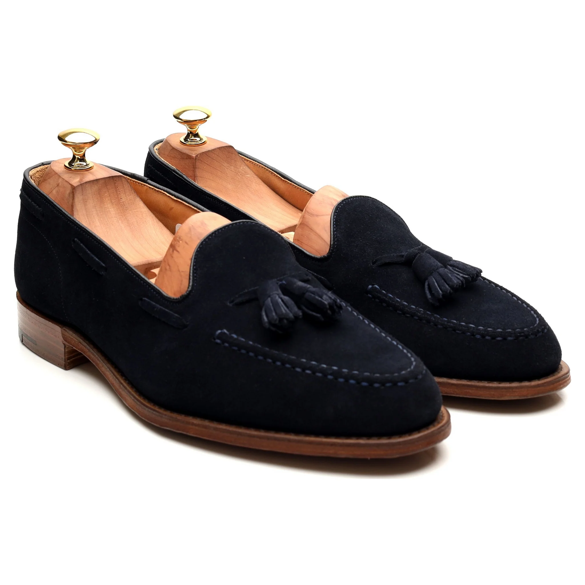 'Fosbury' Navy Blue Suede Tassel Loafers UK 10 F - Image 7