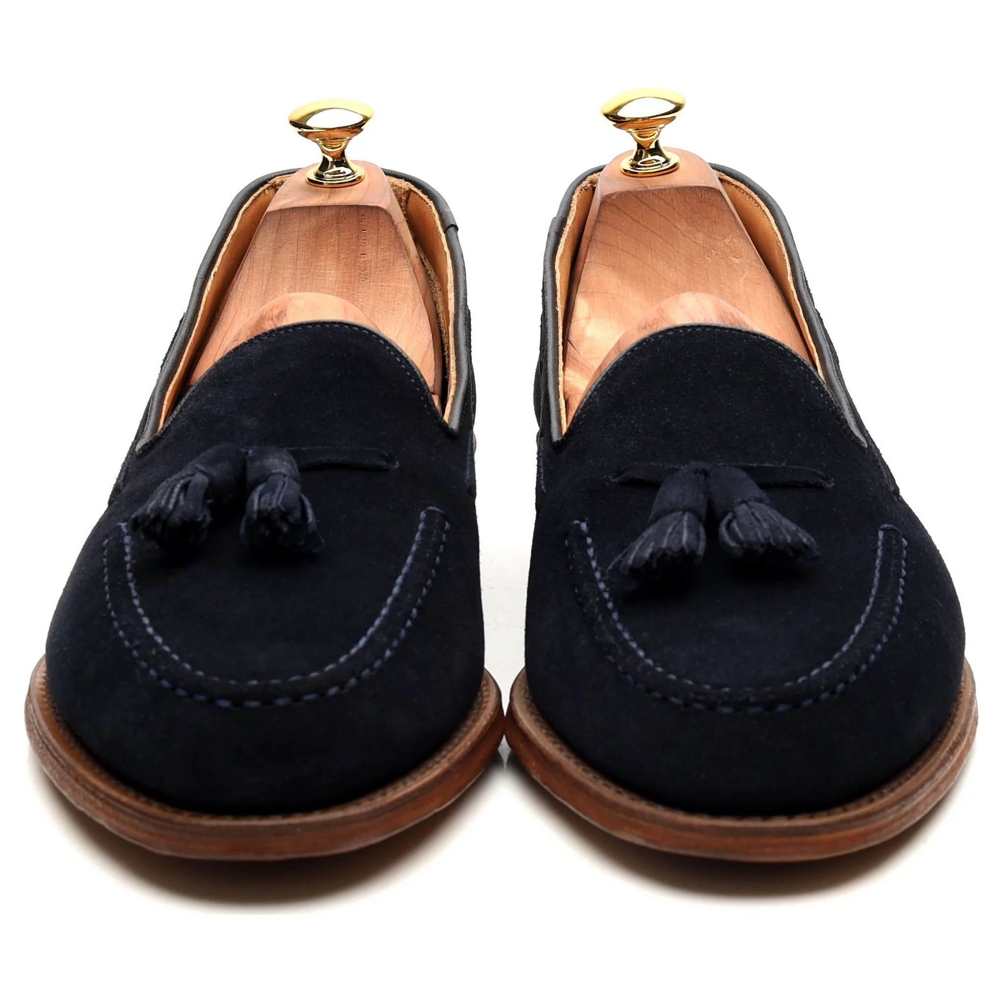 'Fosbury' Navy Blue Suede Tassel Loafers UK 10 F - Image 8