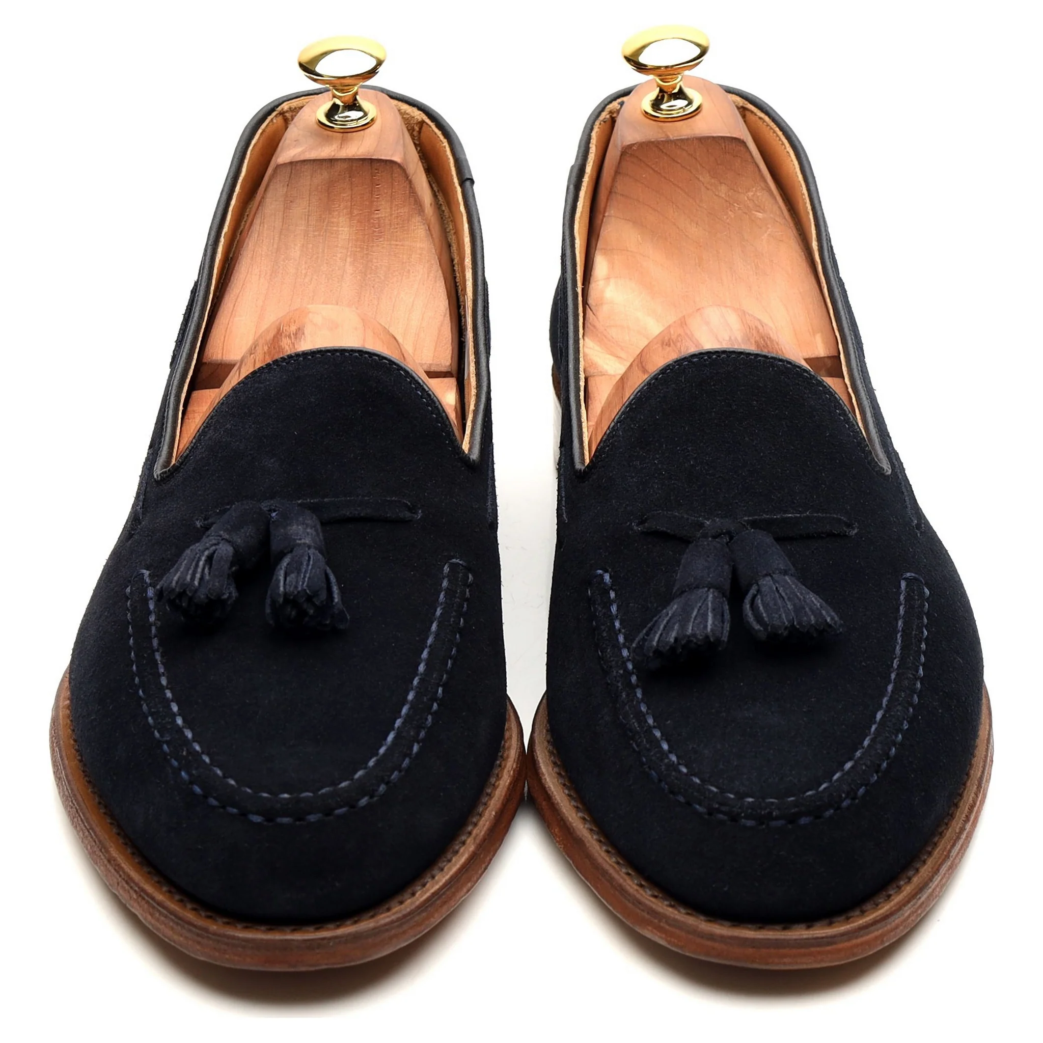 'Fosbury' Navy Blue Suede Tassel Loafers UK 10 F - Image 9
