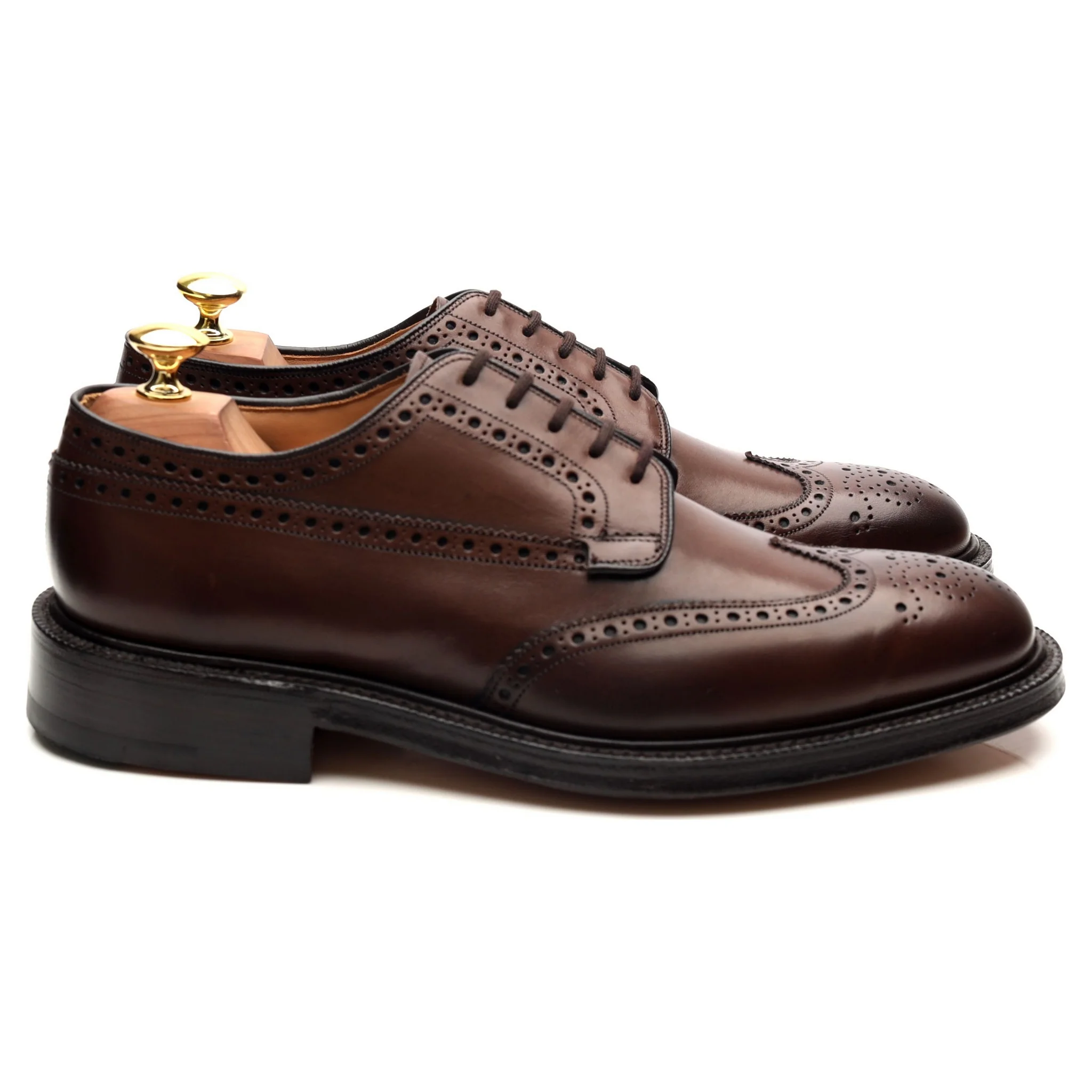 'Grafton' Brown Leather Derby Brogues UK 8 G - Image 6