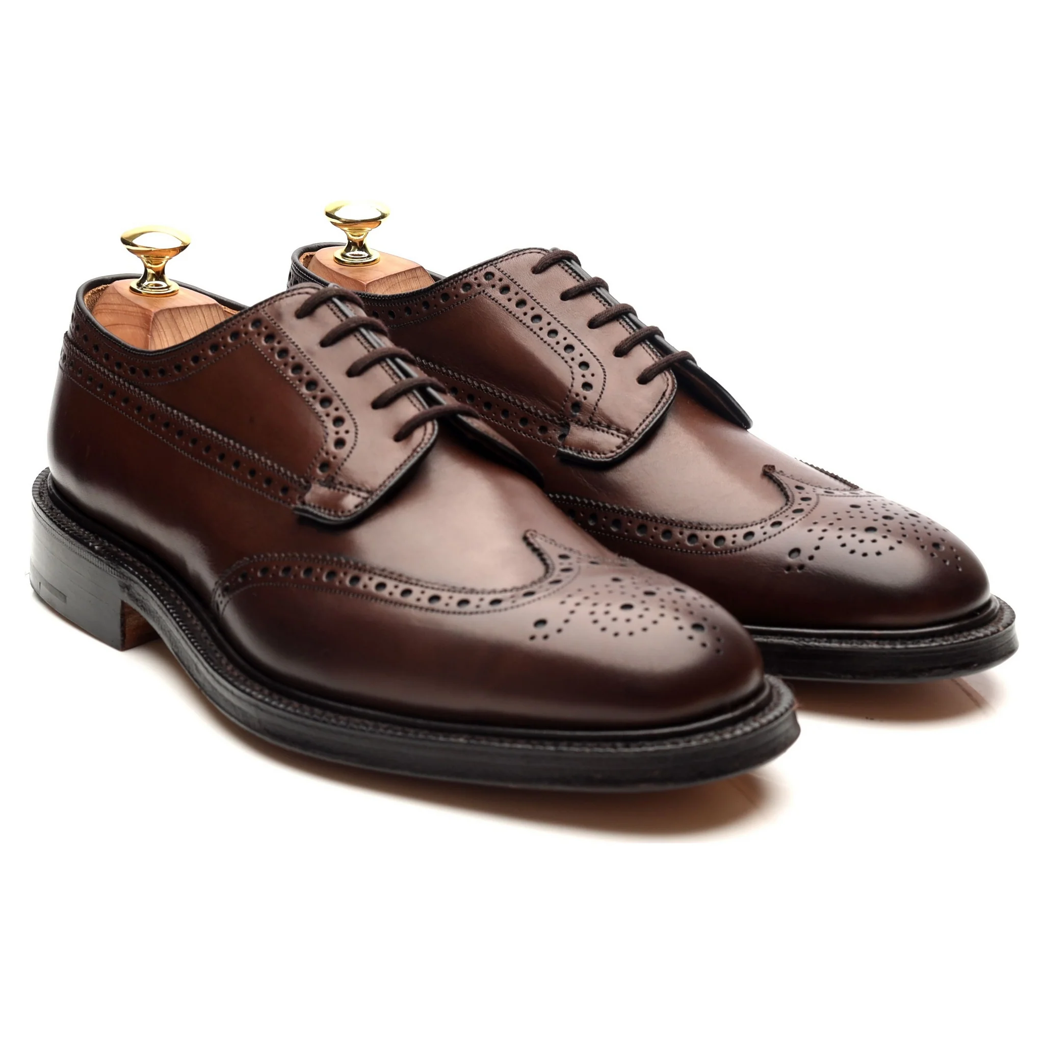 'Grafton' Brown Leather Derby Brogues UK 8 G - Image 7