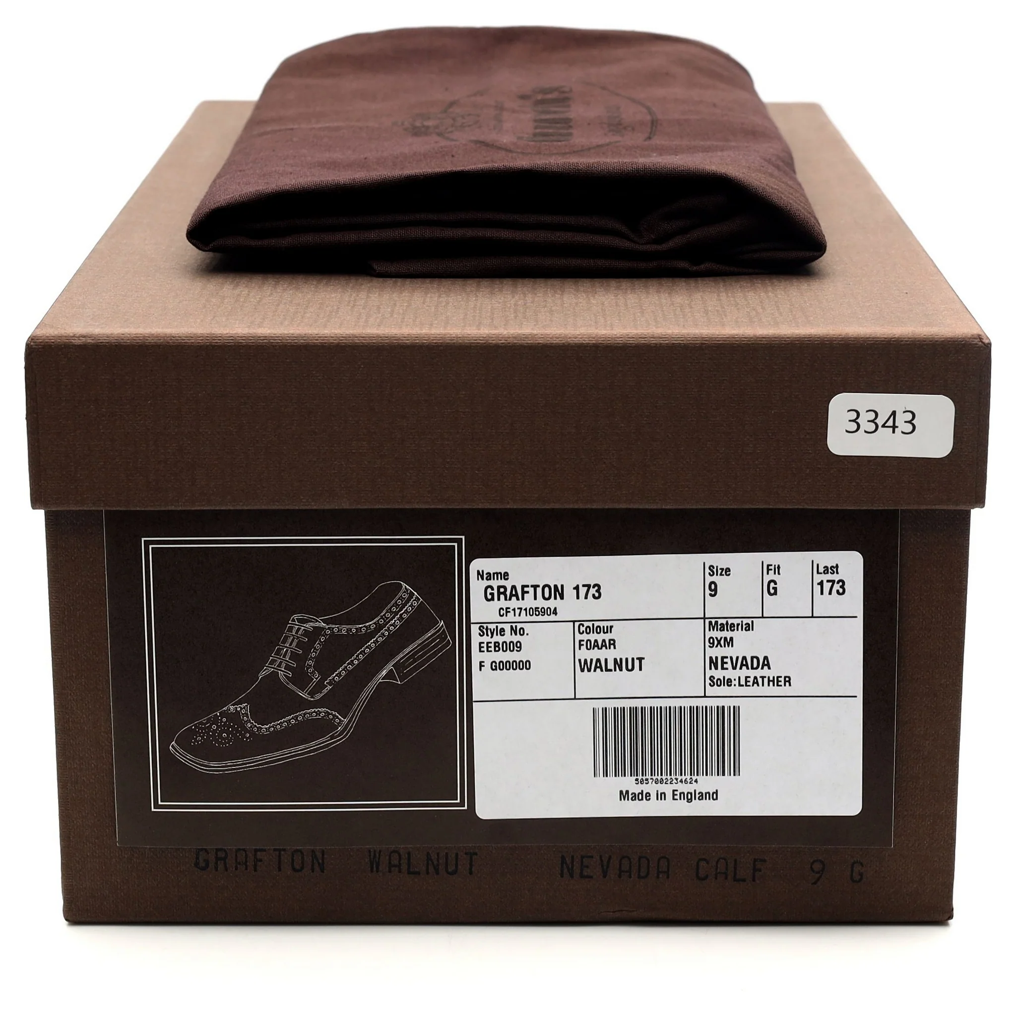 'Grafton' Brown Leather Derby Brogues UK 9 G - Image 14