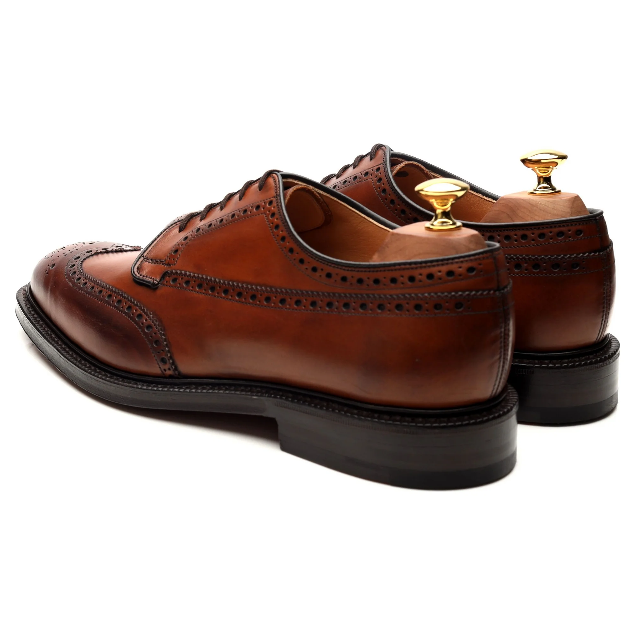 'Grafton' Brown Leather Derby Brogues UK 9 G - Image 3