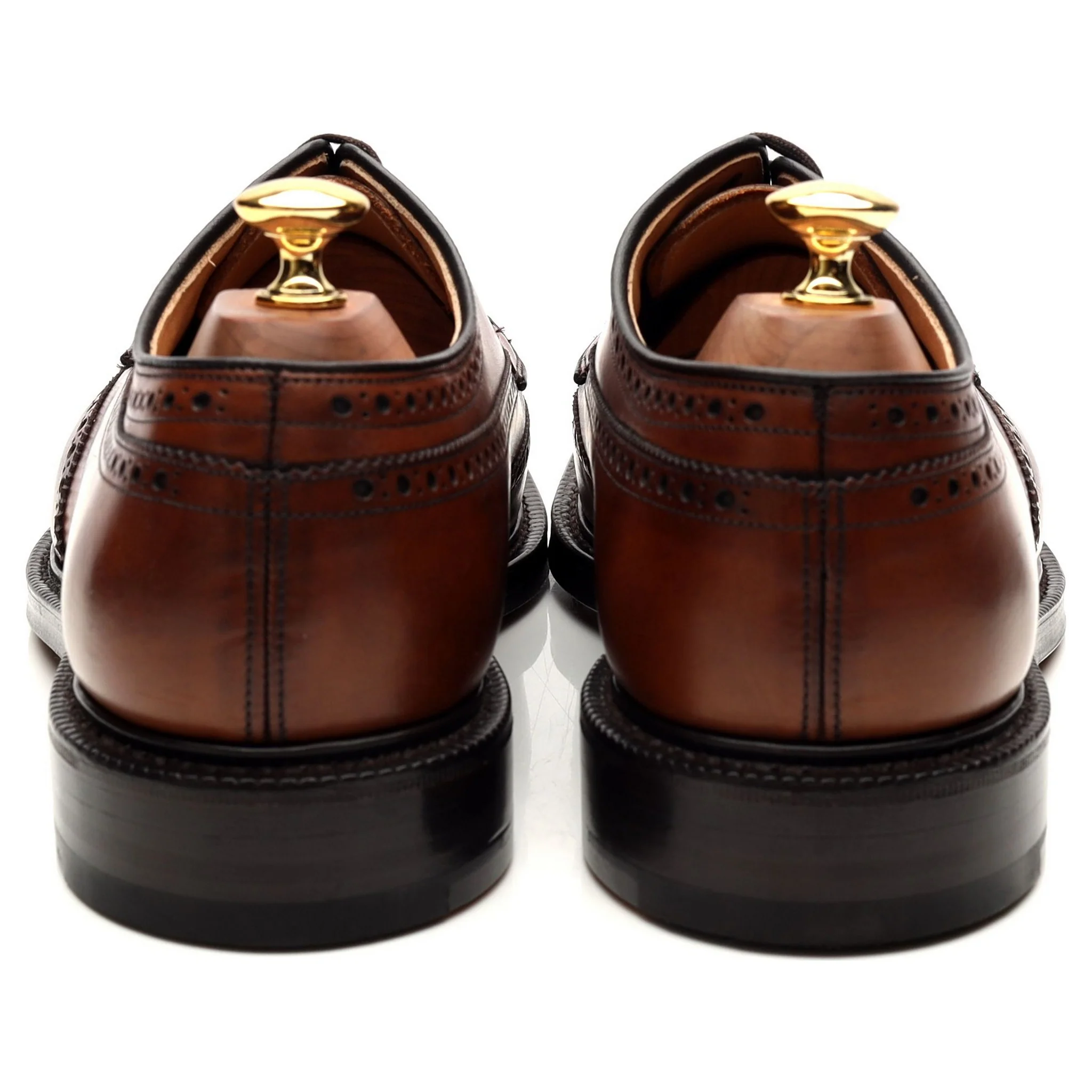 'Grafton' Brown Leather Derby Brogues UK 9 G - Image 4