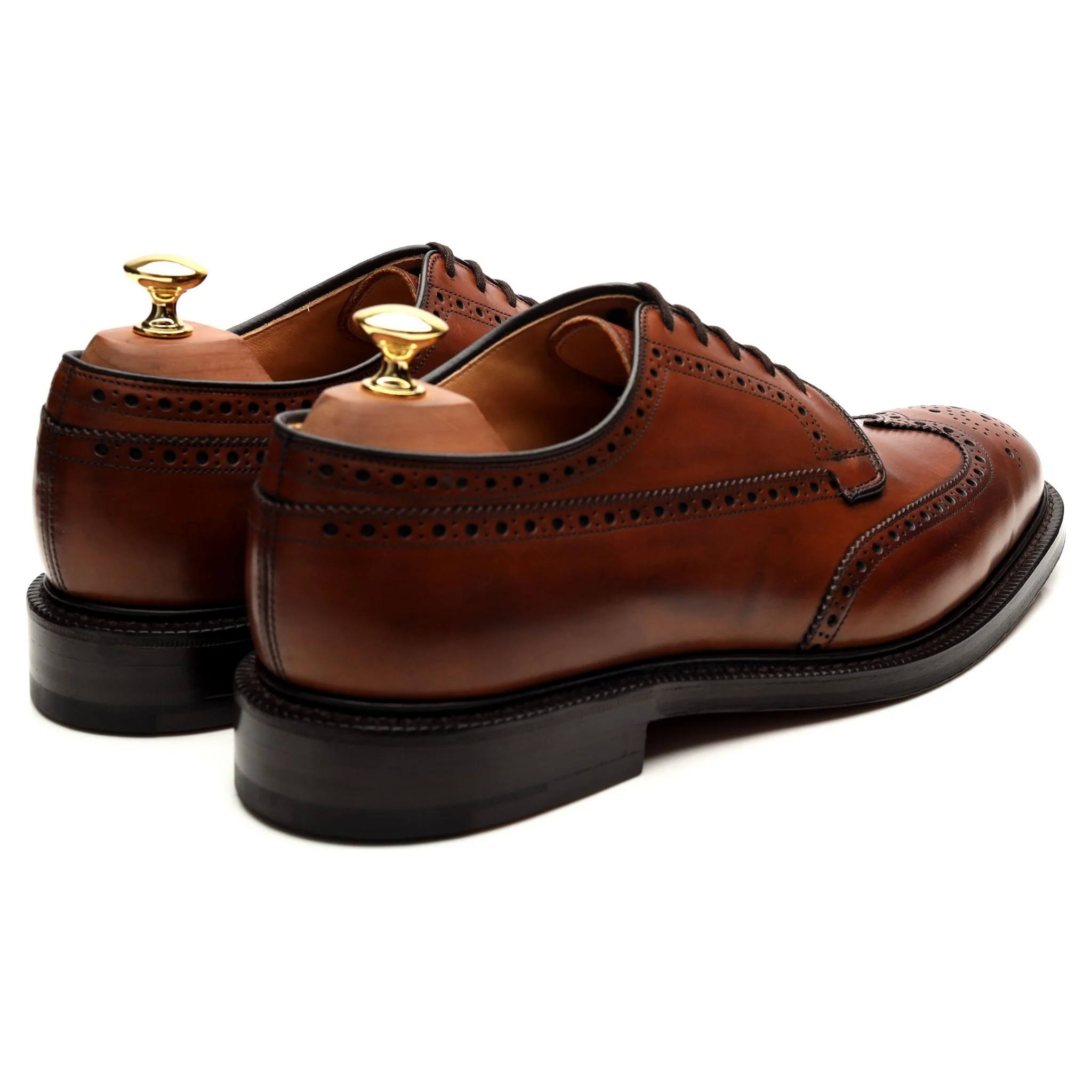 'Grafton' Brown Leather Derby Brogues UK 9 G - Image 5