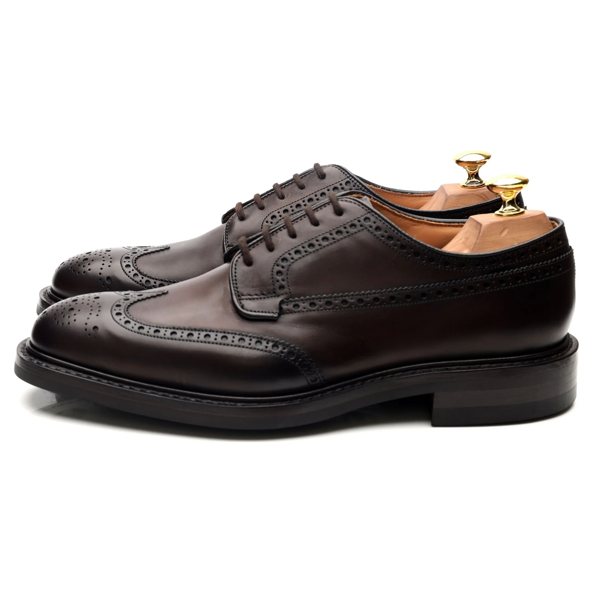'Grafton' Dark Brown Leather Derby Brogues UK 8.5 F - Image 2