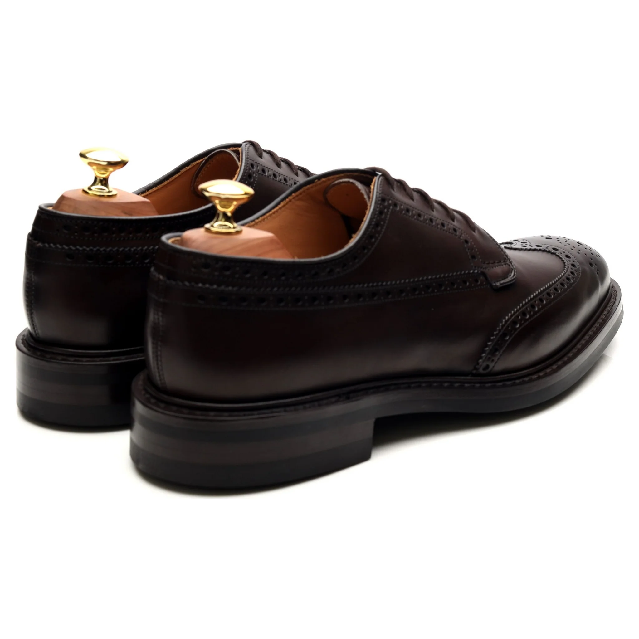 'Grafton' Dark Brown Leather Derby Brogues UK 8.5 F - Image 5