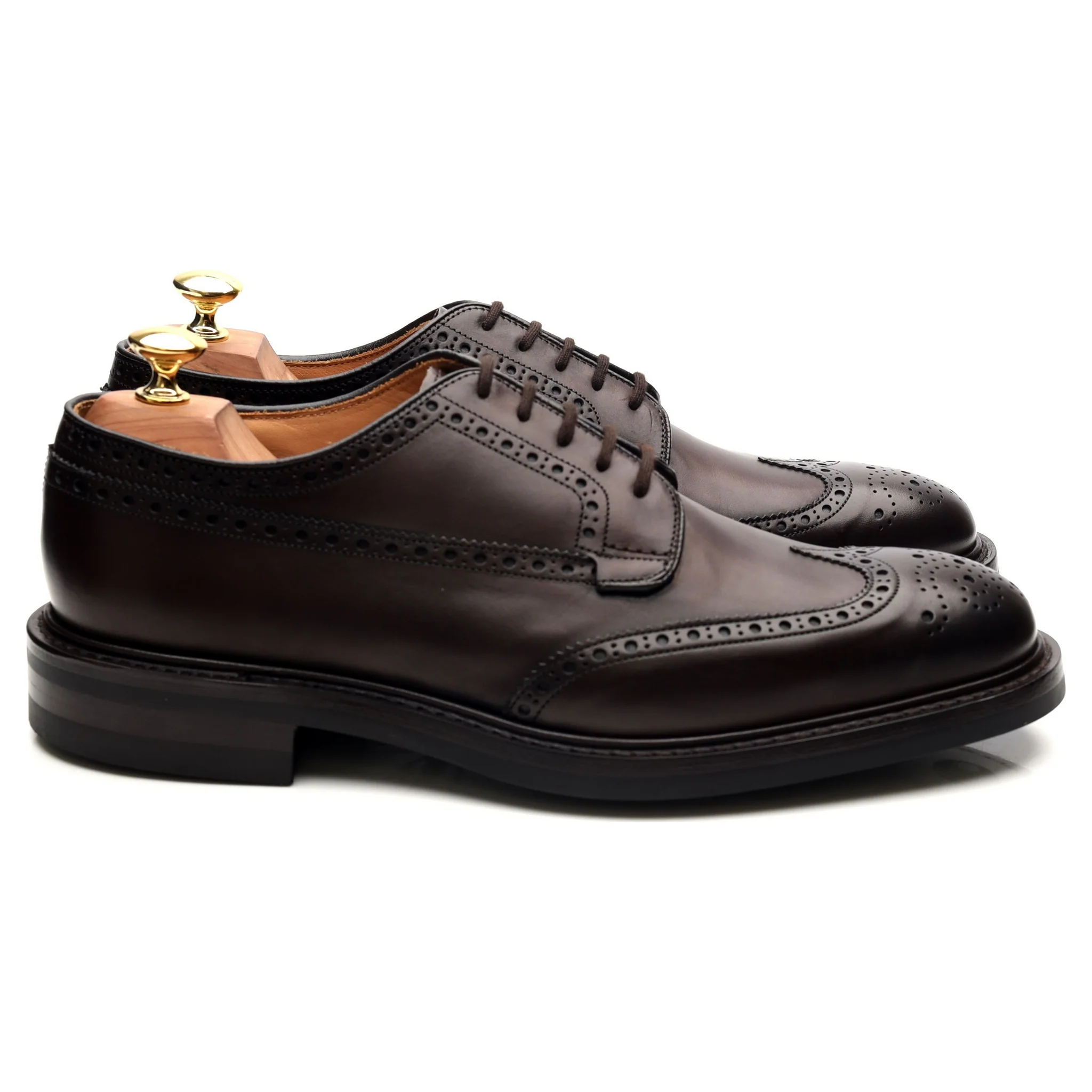'Grafton' Dark Brown Leather Derby Brogues UK 8.5 F - Image 6