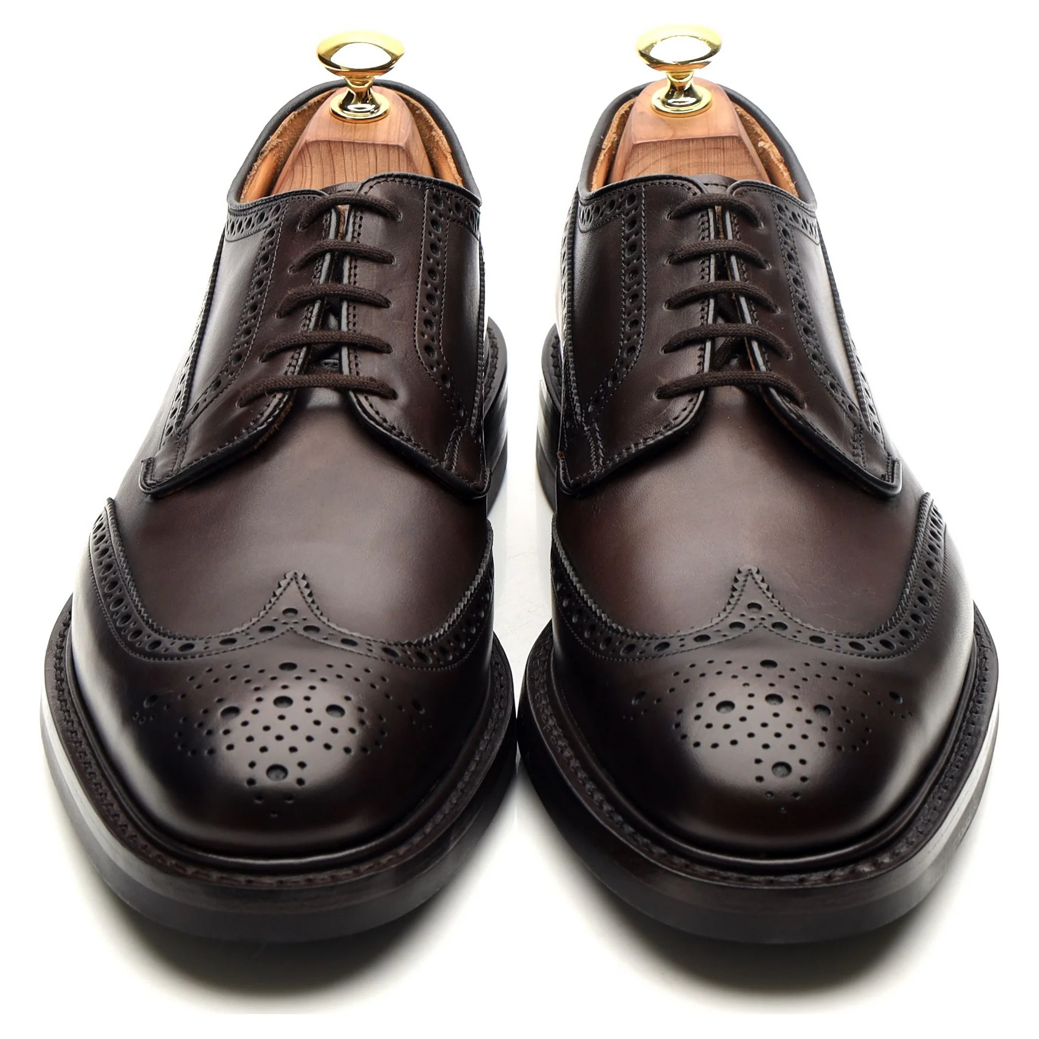 'Grafton' Dark Brown Leather Derby Brogues UK 8.5 F - Image 9