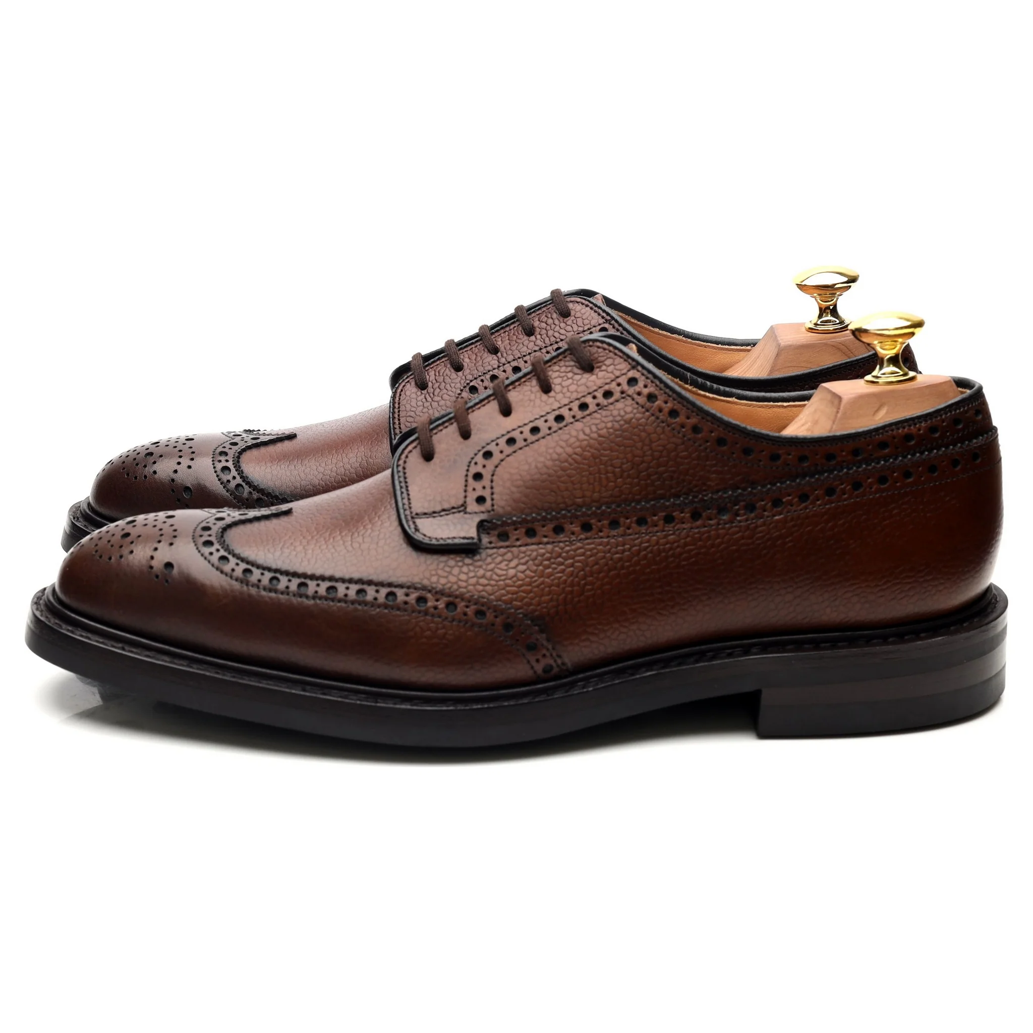 'Grafton' Dark Brown Leather Derby Brogues UK 8 F - Image 2