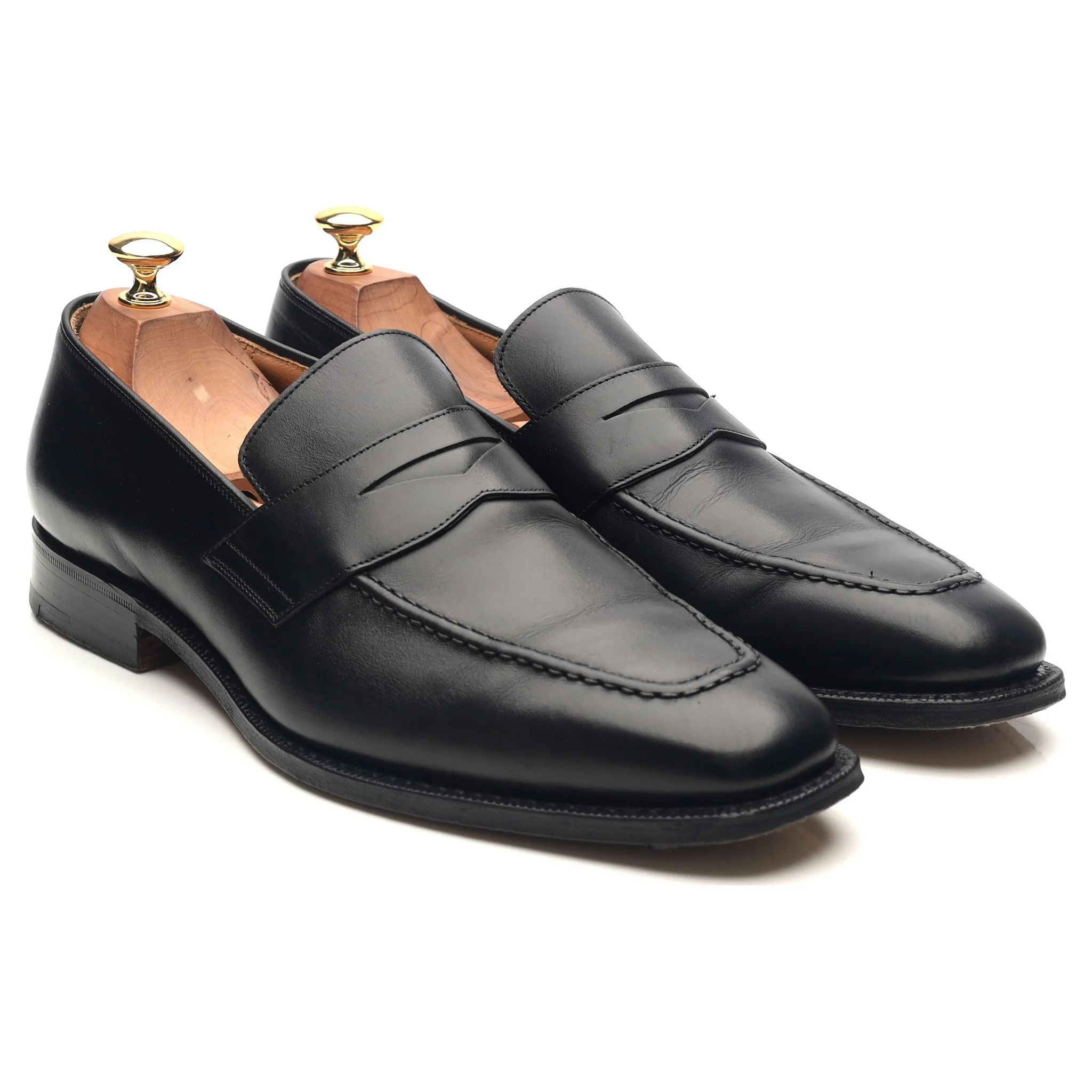'Hertford' Black Leather Loafers UK 9.5 G - Image 7