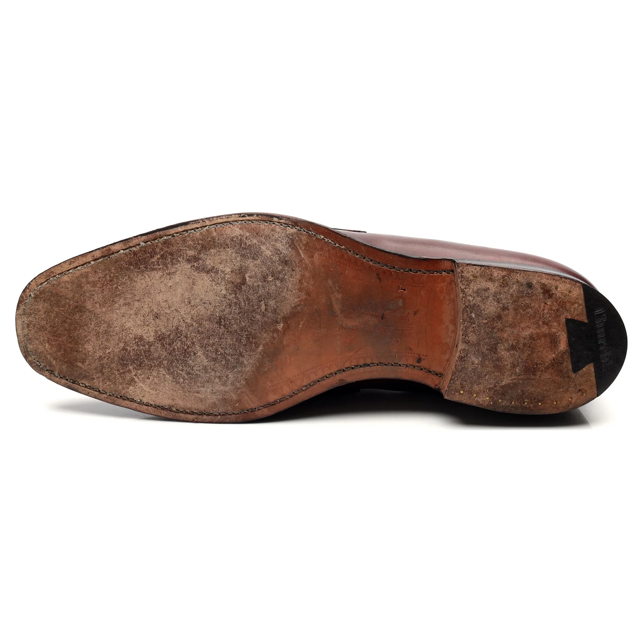 'Hertford' Burgundy Leather Loafers UK 10 F - Image 10