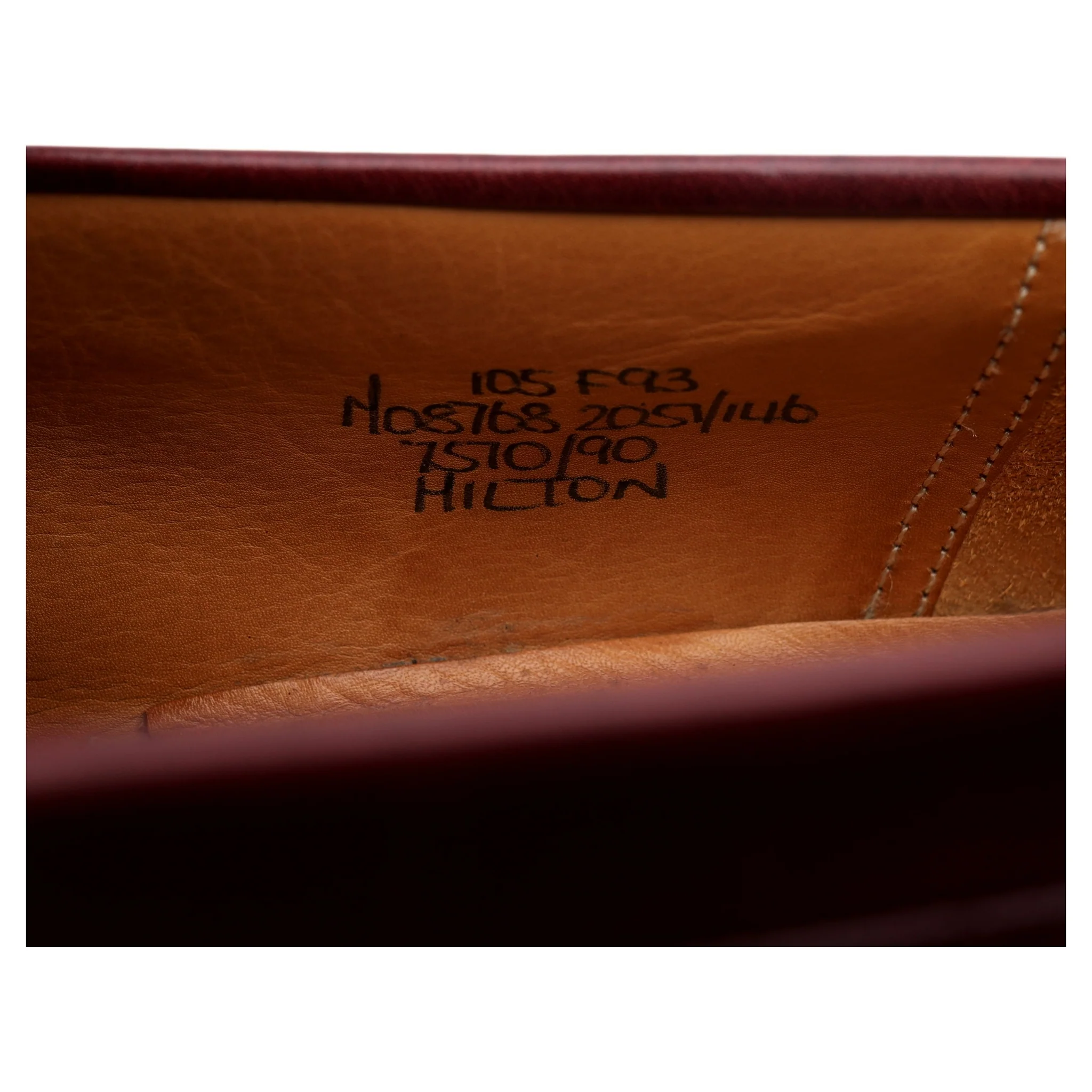'Hilton' Burgundy Leather Loafers UK 10.5 F - Image 13