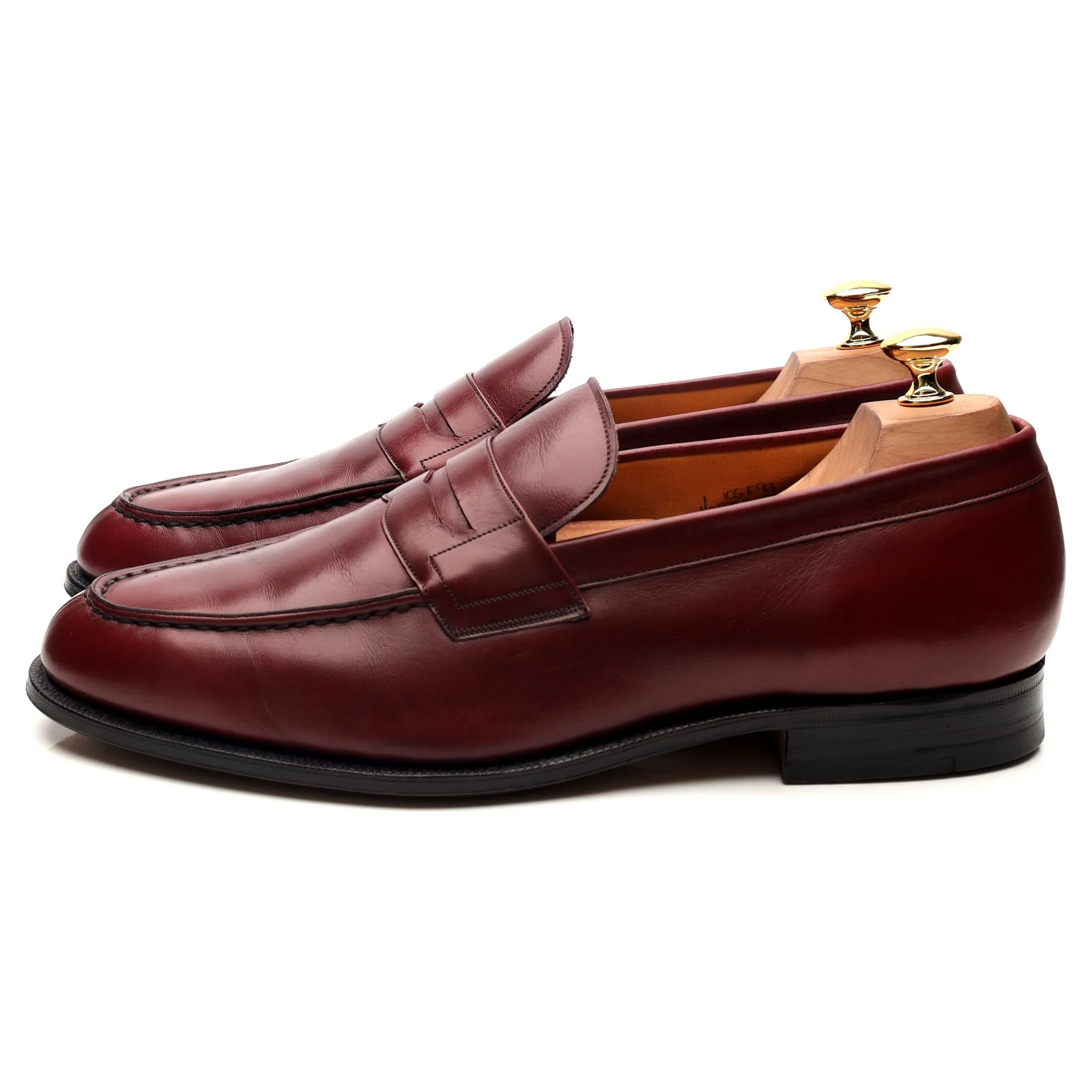 'Hilton' Burgundy Leather Loafers UK 10.5 F - Image 2