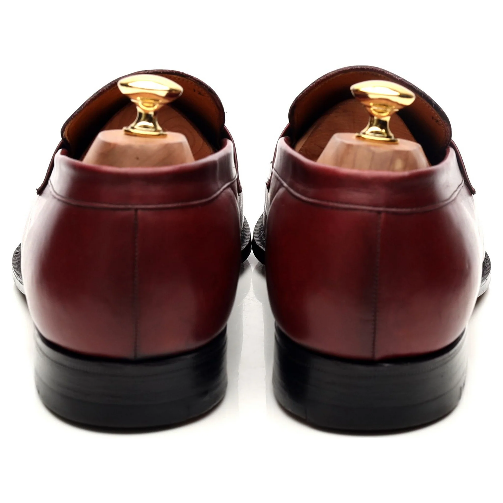 'Hilton' Burgundy Leather Loafers UK 10.5 F - Image 4