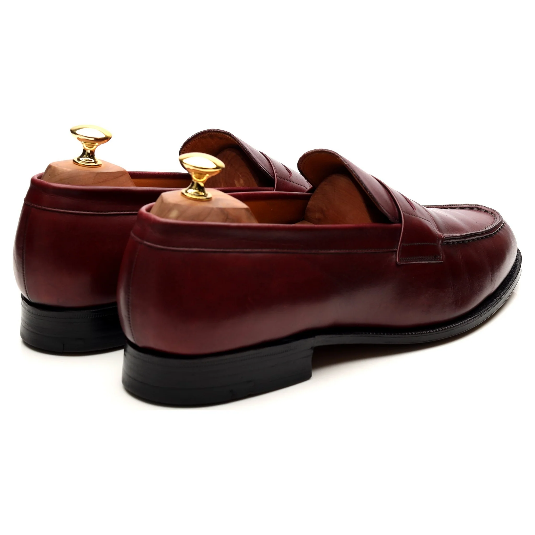 'Hilton' Burgundy Leather Loafers UK 10.5 F - Image 5