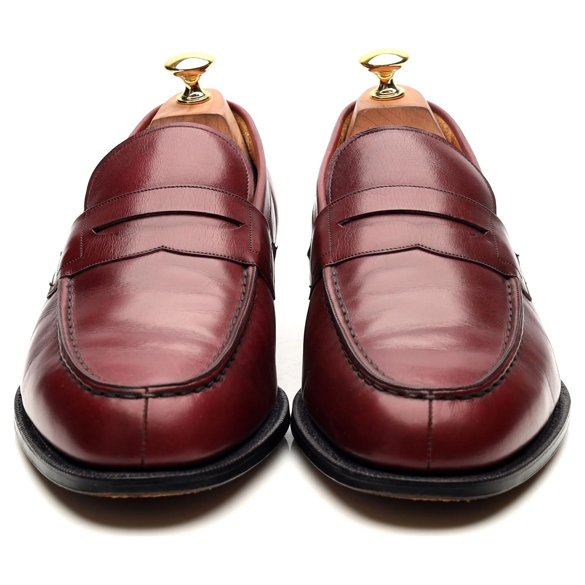 'Hilton' Burgundy Leather Loafers UK 10.5 F - Image 8