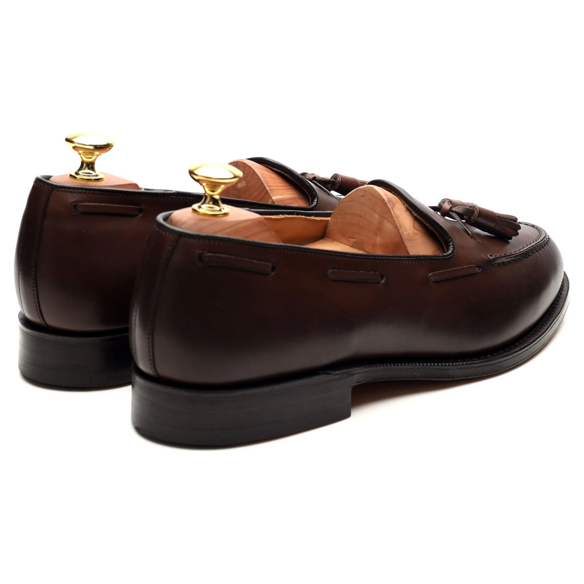 'Keats II' Dark Brown Leather Tassel Loafers UK 8 G - Image 5