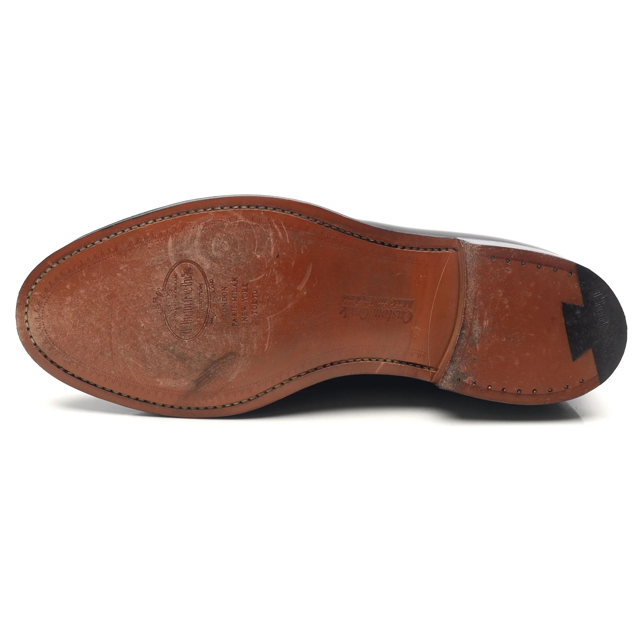 'Keats II' Black Leather Tassel Loafers UK 9 G - Image 10