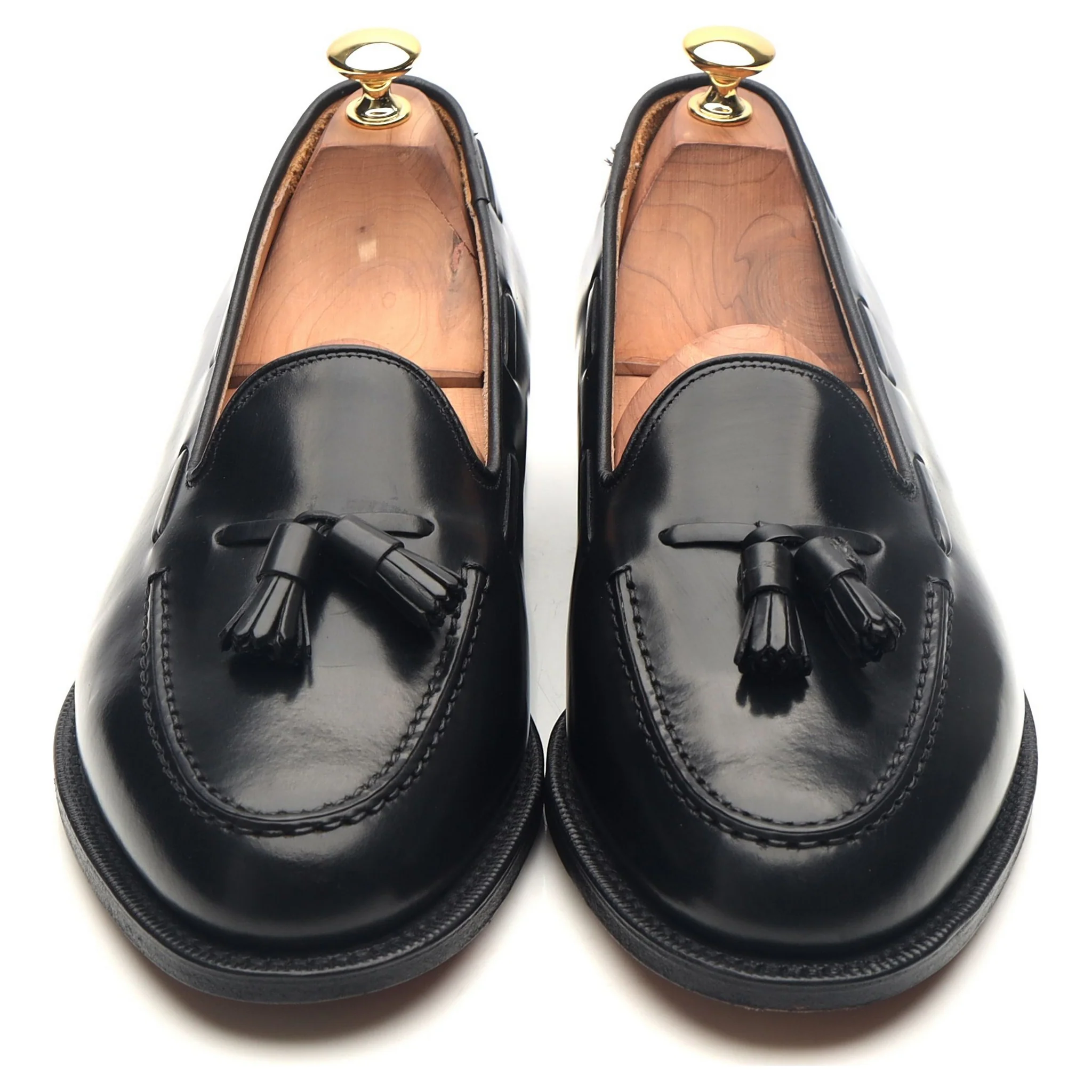 'Keats II' Black Leather Tassel Loafers UK 9 G - Image 9